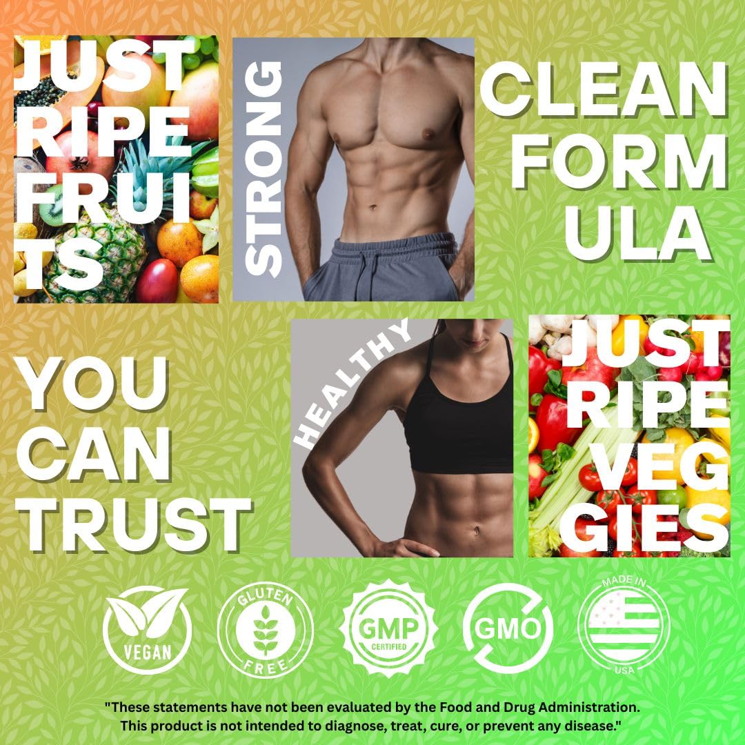 Just Ripe Nutrition Fruits & Veggies Supplement – 180 Whole Food Capsules - Image 3