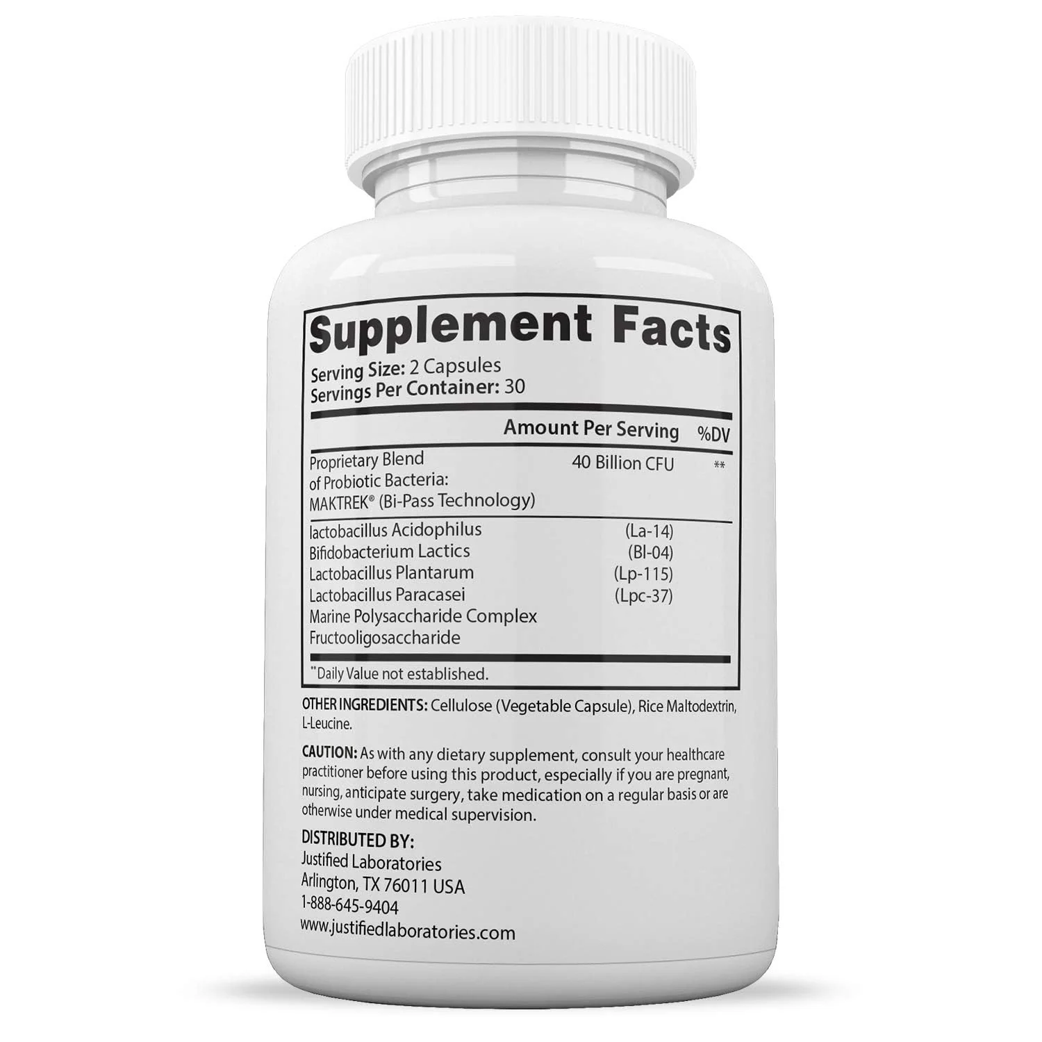 Justified Laboratories Fungus Clear Max Pills – 40 Billion CFU Probiotic, 60 Capsules - Image 2