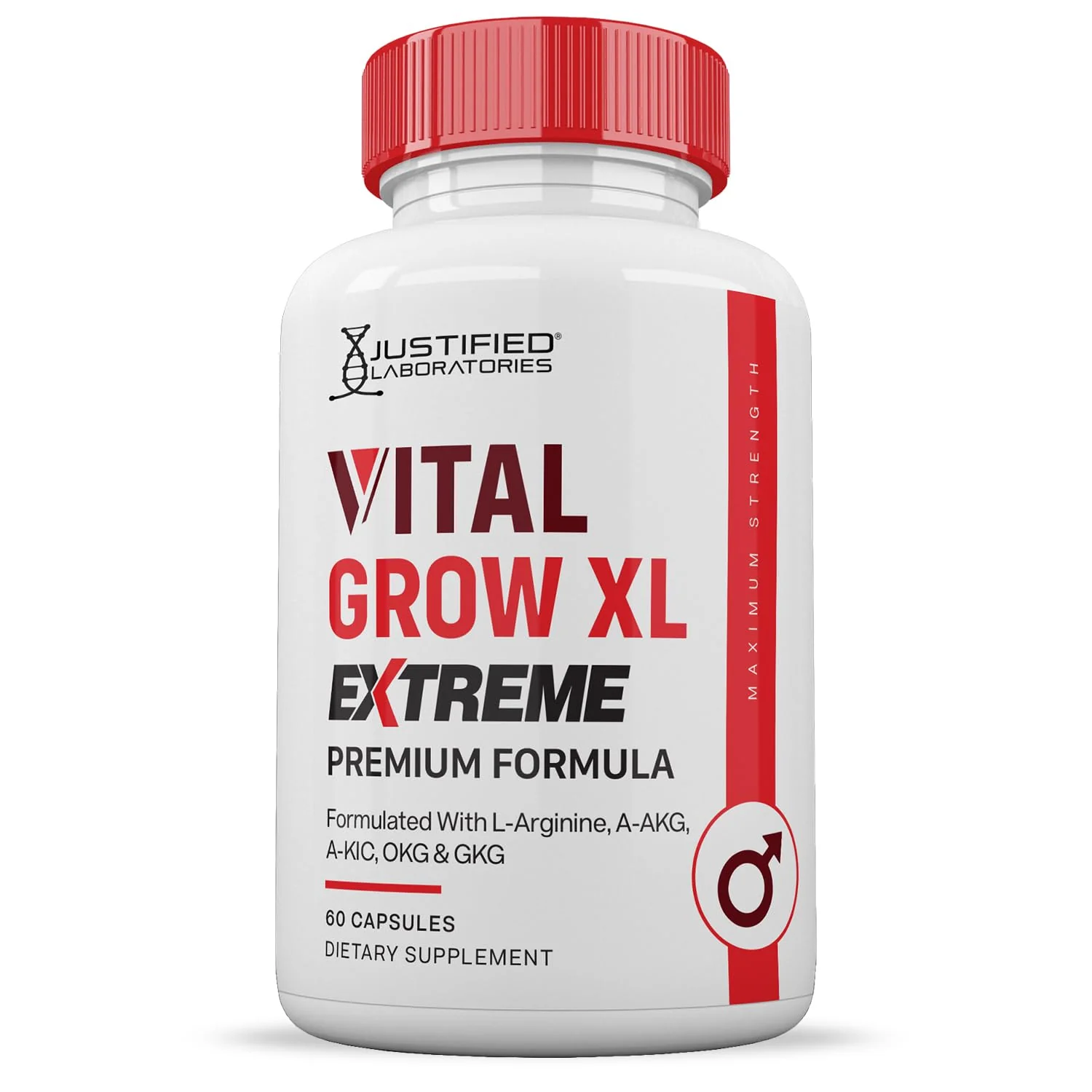 Justified Laboratories | Vital Grow XL Extreme 2 Pack – 1600MG Premium Formula for Men's Health | 120 Capsules - Image 4