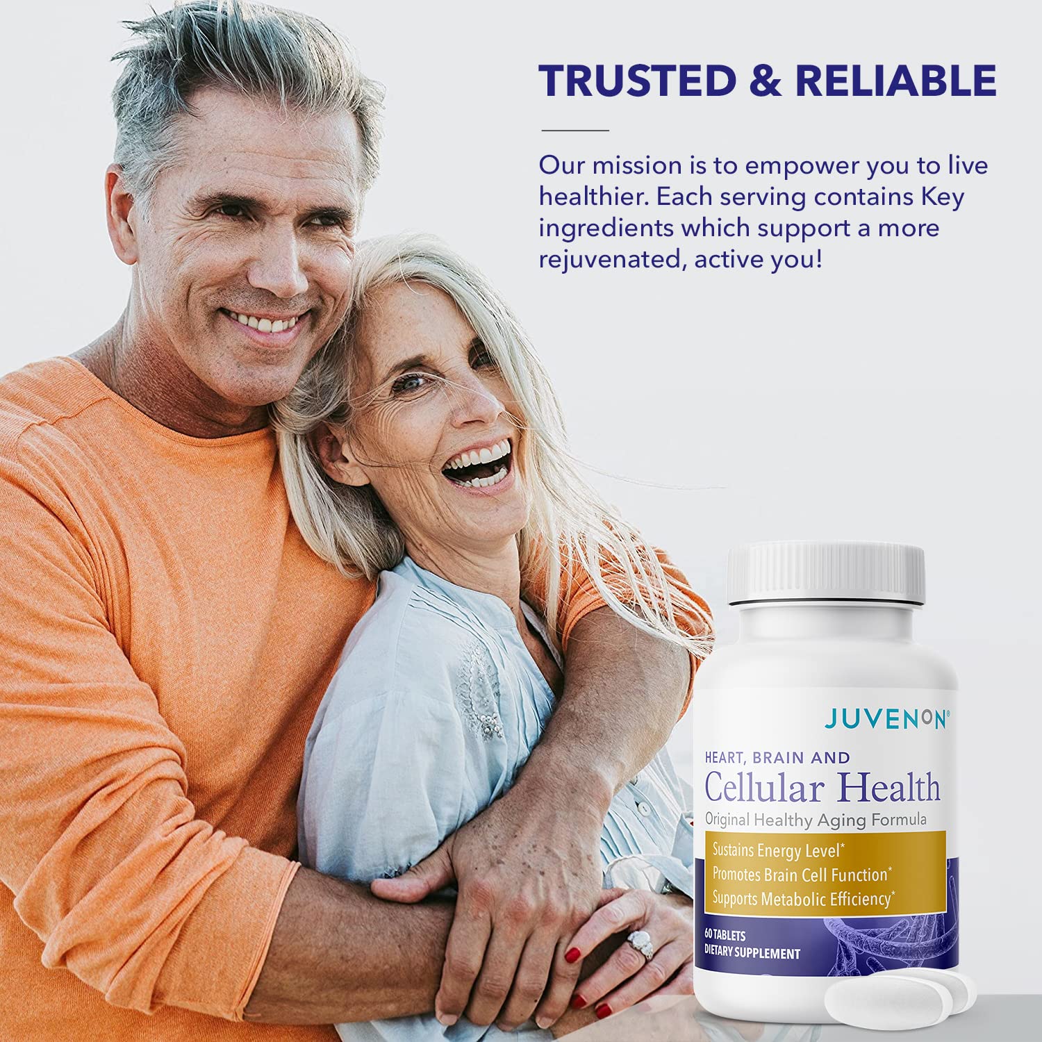 Juvenon Cellular Health – Brain & Heart Supplement with Acetyl L-Carnitine & Biotin (60 Tablets) - Image 14