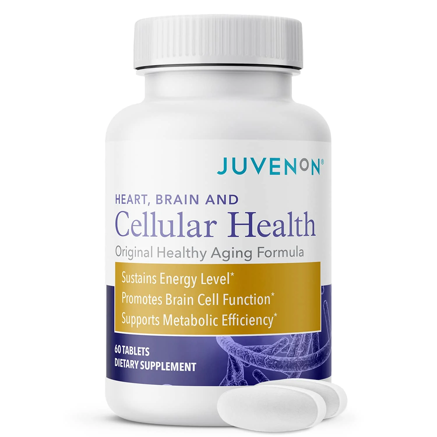 Juvenon Cellular Health – Brain & Heart Supplement with Acetyl L-Carnitine & Biotin (60 Tablets) - Image 8