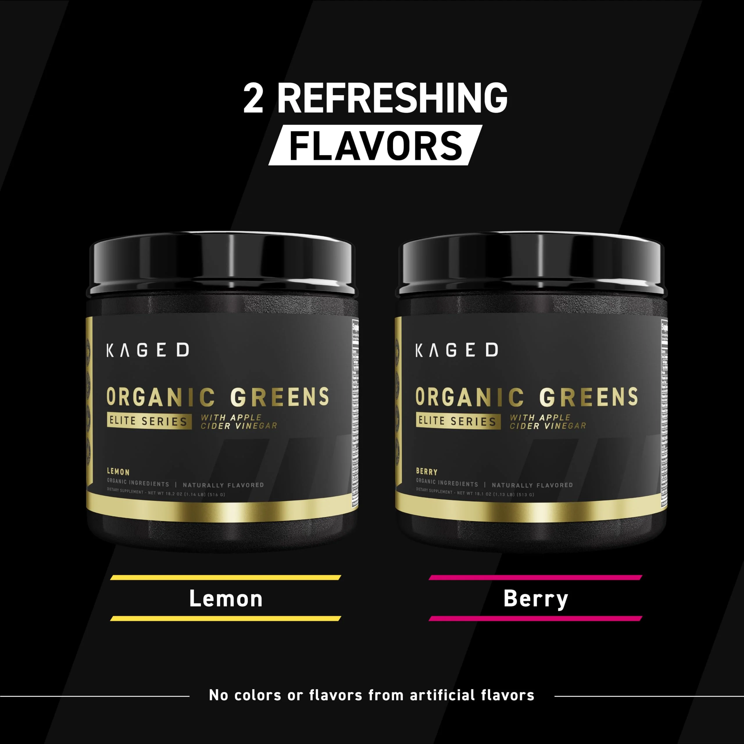 Kaged Organic Greens Elite Berry — Superfood Greens Powder with Apple Cider Vinegar, Adaptogens & Prebiotics | 30 Servings - Image 14