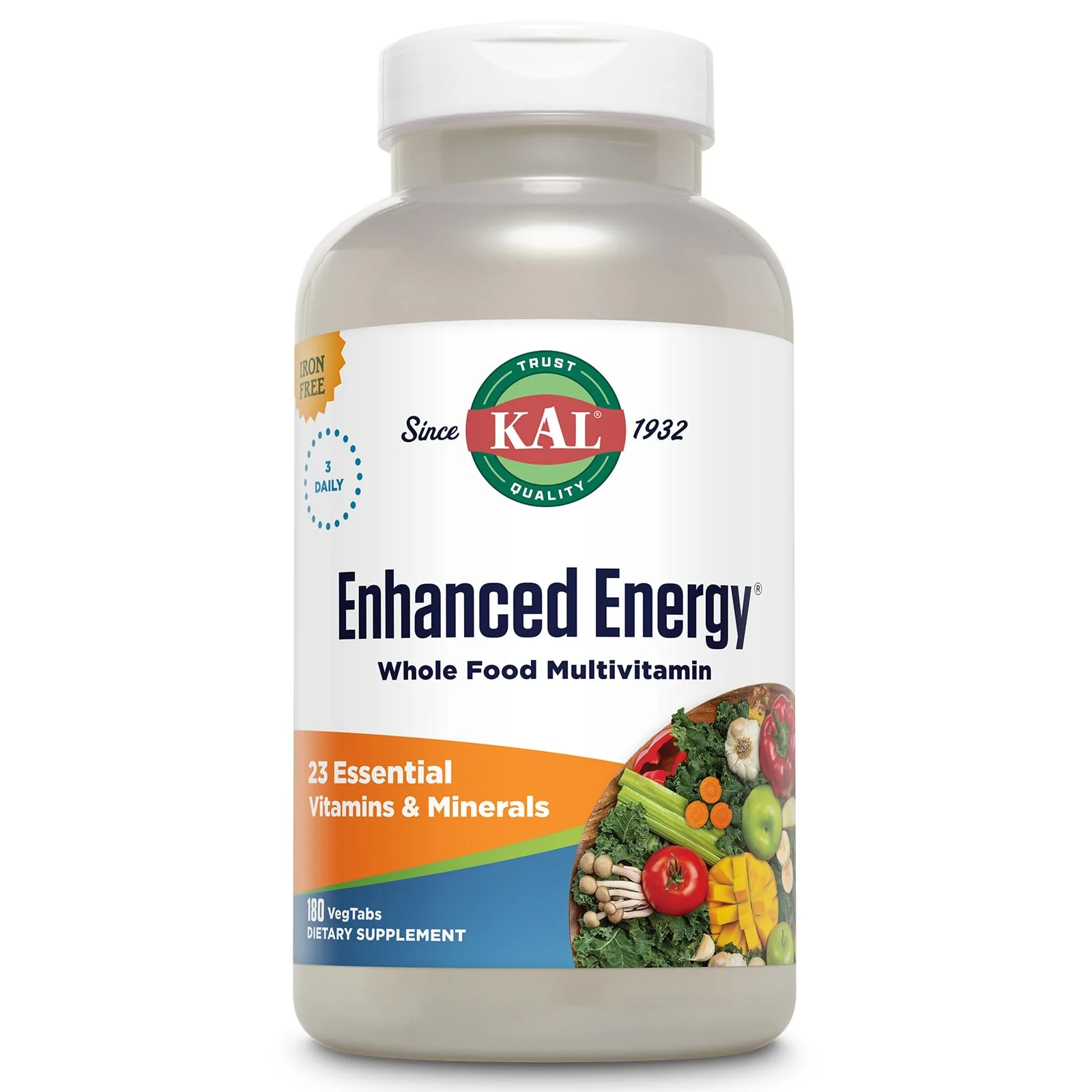 KAL® Enhanced Energy Multivitamin – Whole-Food Based Vitamins & Minerals with Antioxidants, Digestive Enzymes & Natural Carotenoids | 180 Capsules - Image 7