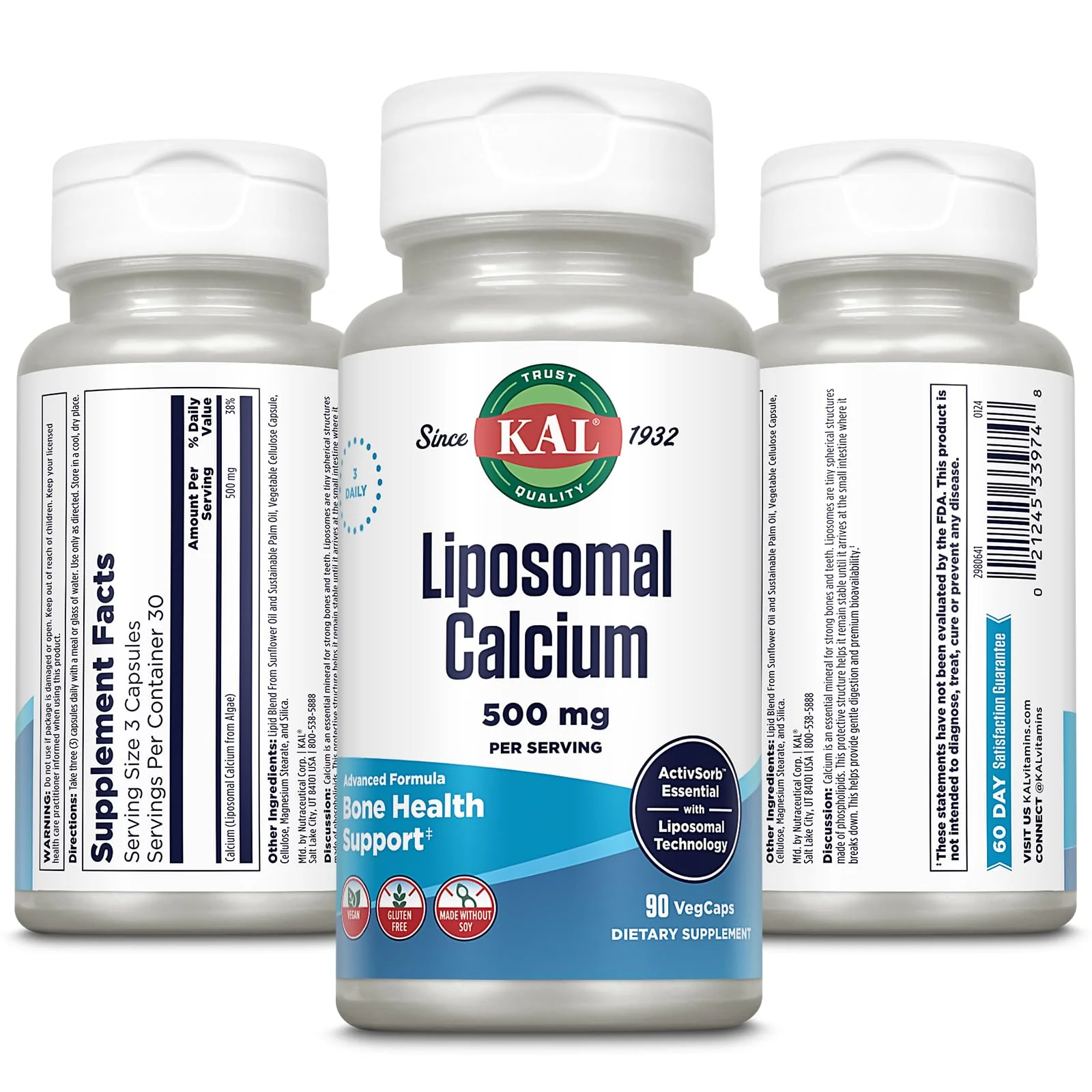 KAL Liposomal Calcium 500 mg – High-Absorption Calcium Supplement | Vegan, Gluten Free, No Soy - Image 14