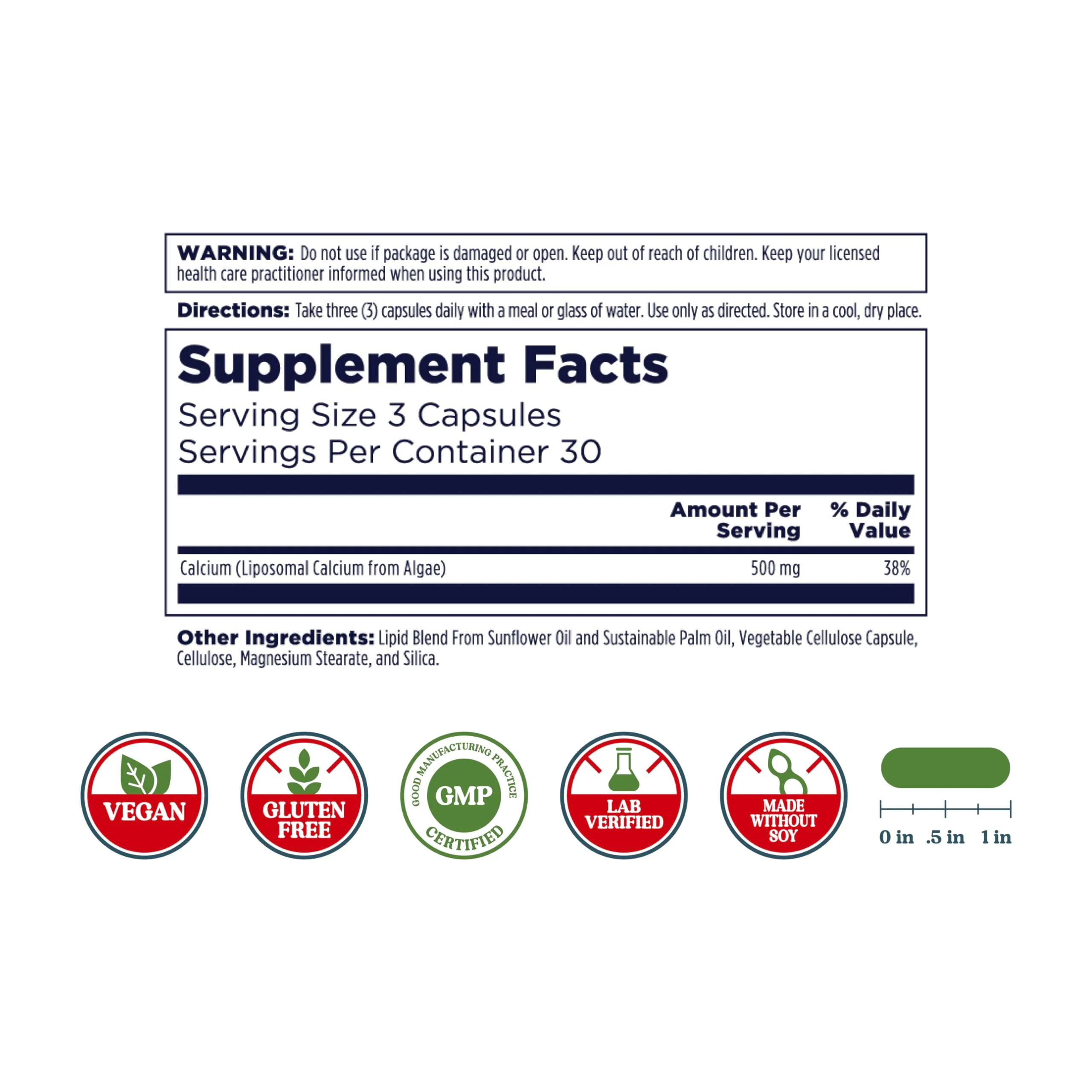 KAL Liposomal Calcium 500 mg – High-Absorption Calcium Supplement | Vegan, Gluten Free, No Soy - Image 15