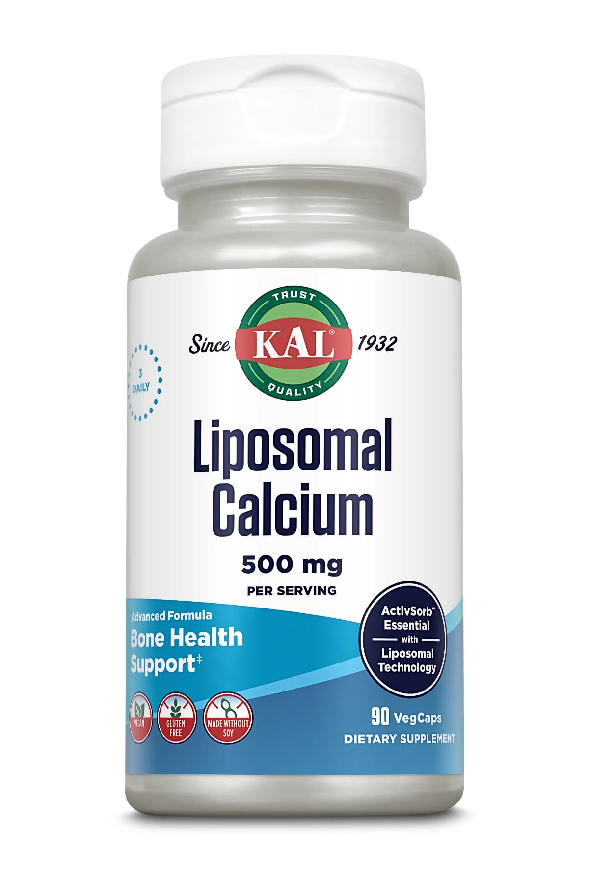 KAL Liposomal Calcium 500 mg – High-Absorption Calcium Supplement | Vegan, Gluten Free, No Soy - Image 7