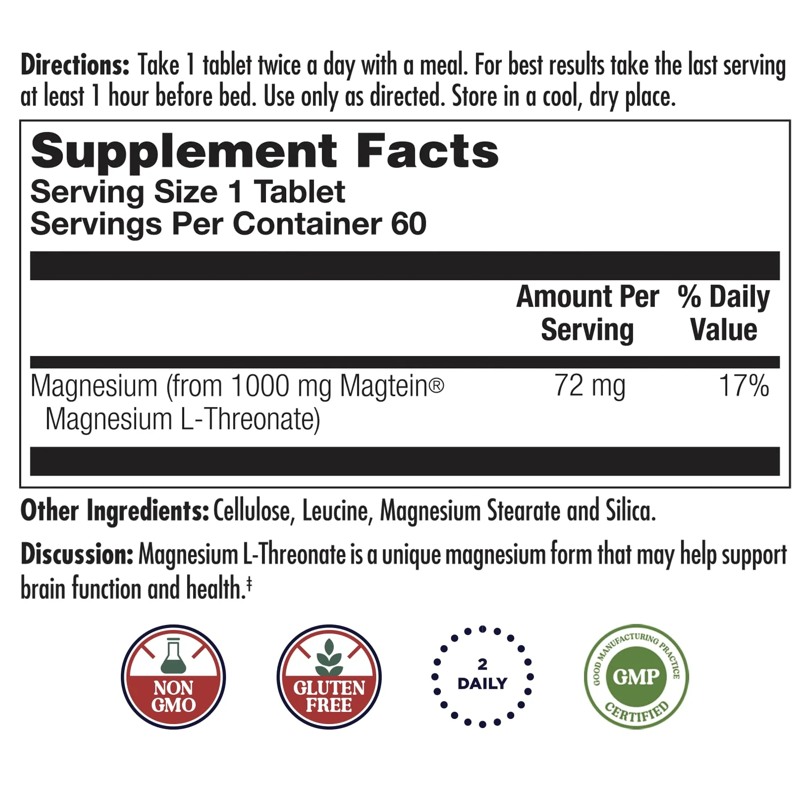 KAL Think Magnesium L-Threonate 2000 mg | Brain Health, Learning & Memory - Image 2
