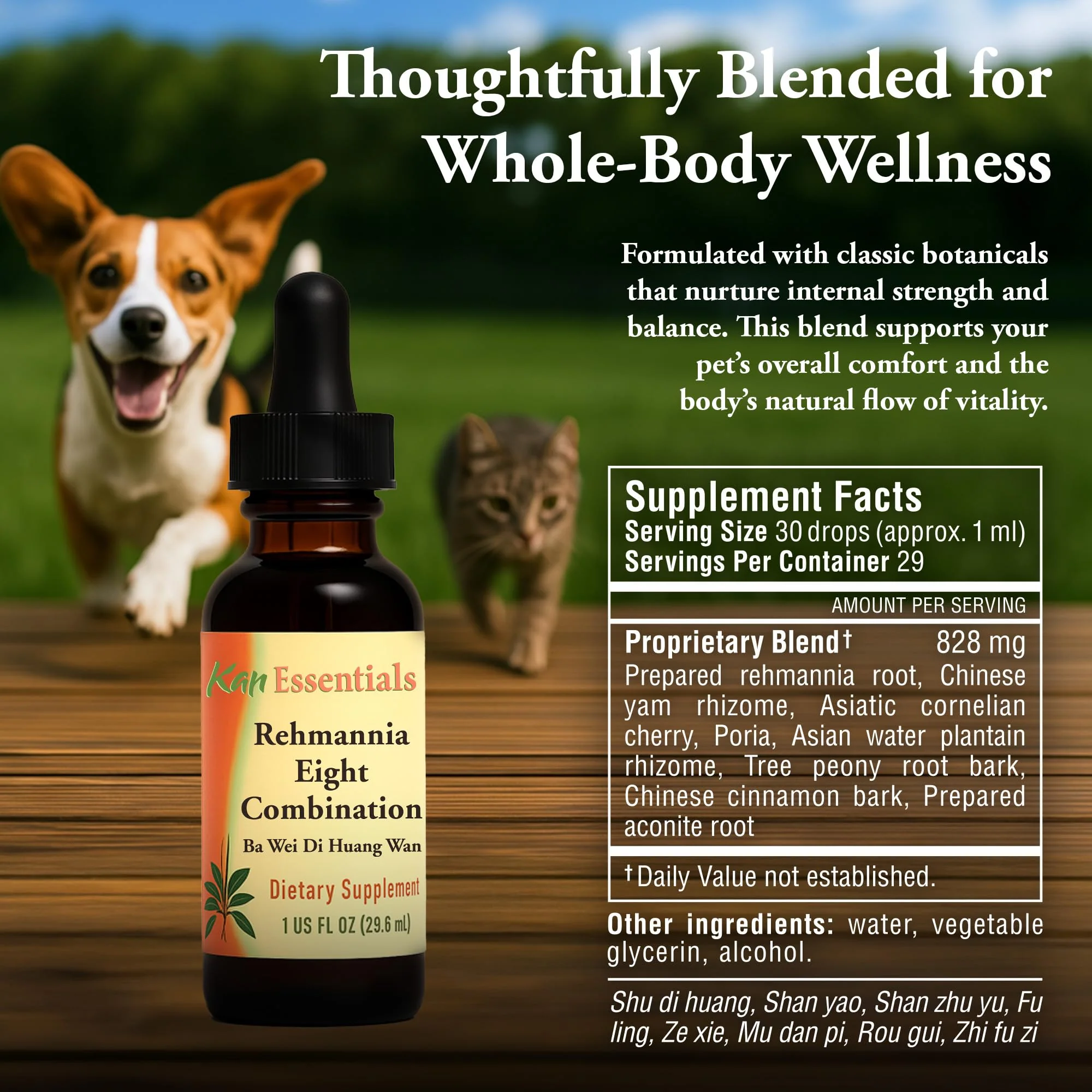 Kan Herbs Rehmannia Eight – Chinese Herbal Blend for Dogs & Cats | Kidney Health & Vitality - Image 3