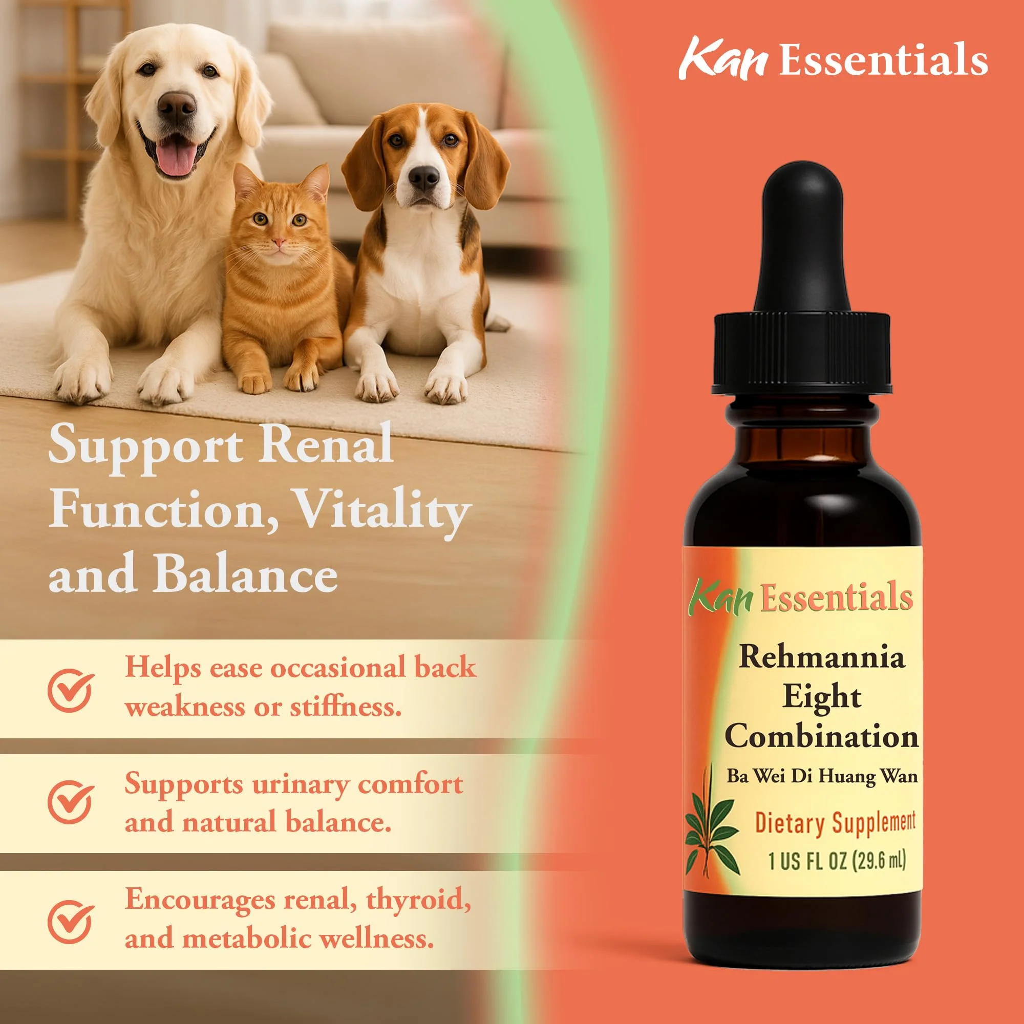 Kan Herbs Rehmannia Eight – Chinese Herbal Blend for Dogs & Cats | Kidney Health & Vitality - Image 5