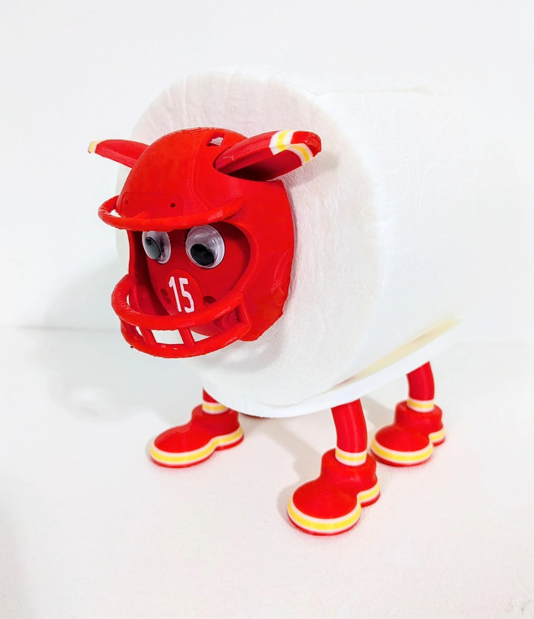 Kansas City Chiefs American football sheep spare toilet roll holder