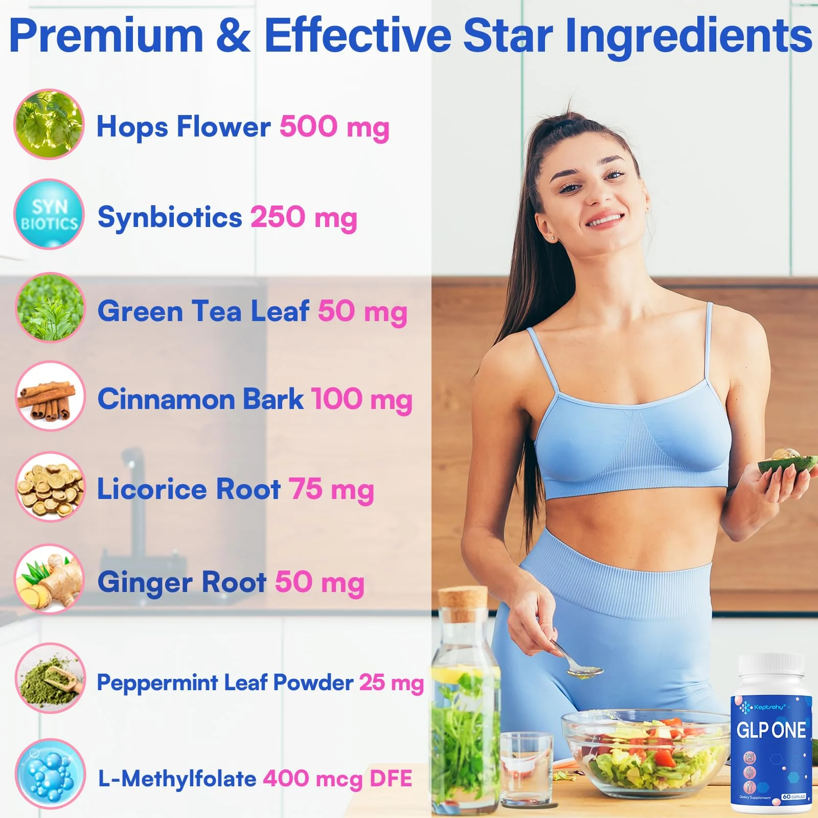 Keptrohy GLP ONE Supplement - 16-in-1 for Women & Men, 120 Capsules - Image 6
