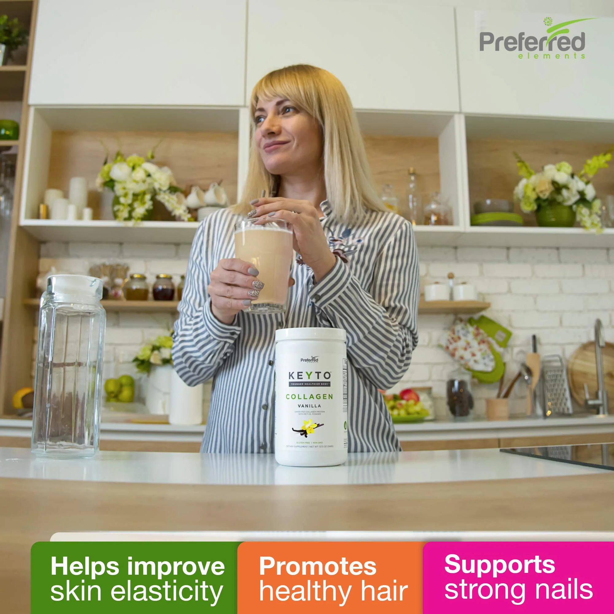 Keto Collagen Protein Powder with MCT Oil – Grass-Fed, Pasture-Raised, Hydrolyzed Collagen – Vanilla | KEYTO - Image 3