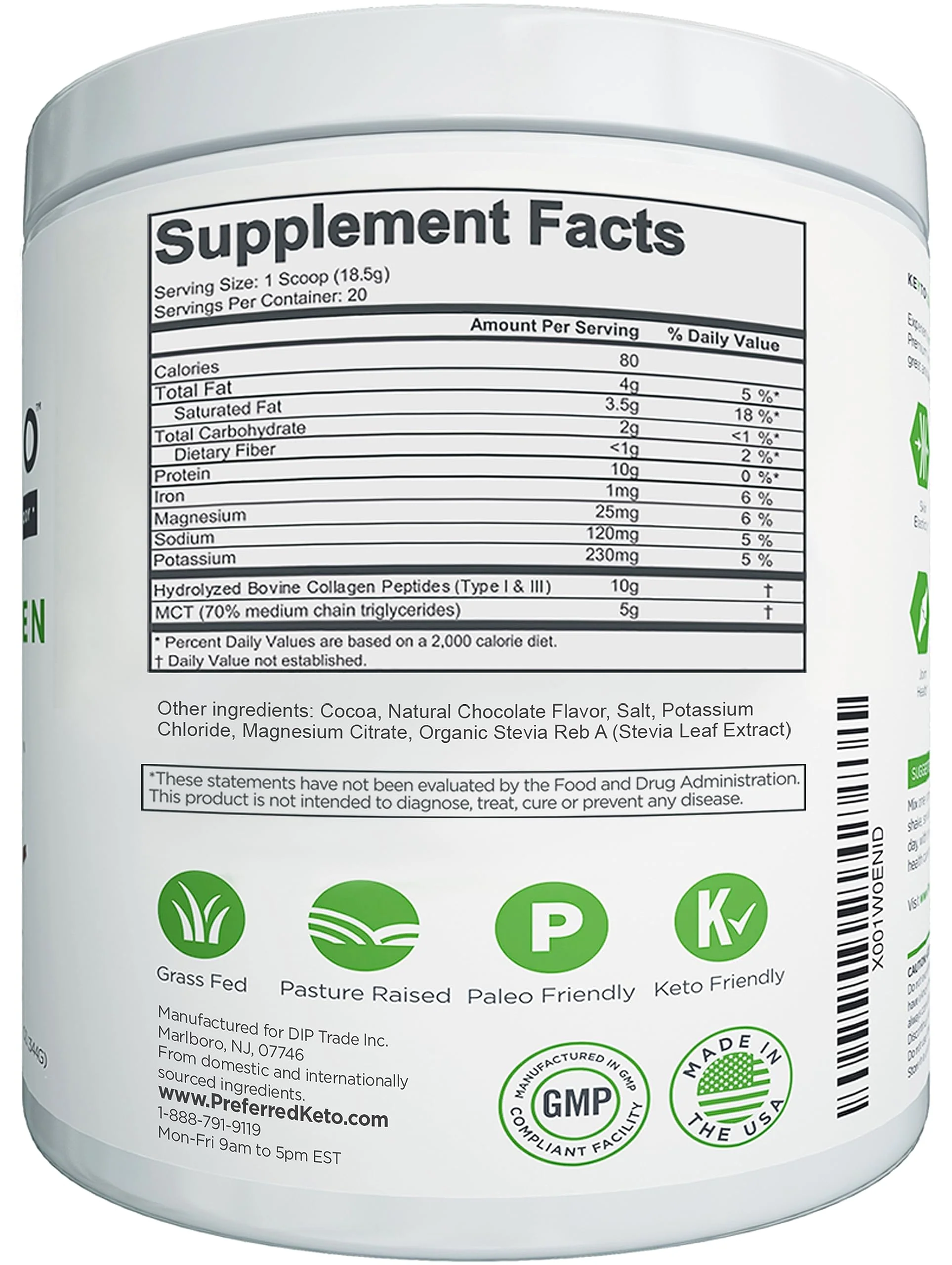 Keto Collagen Protein Powder with MCT Oil – KEYTO Chocolate Flavor - Image 6