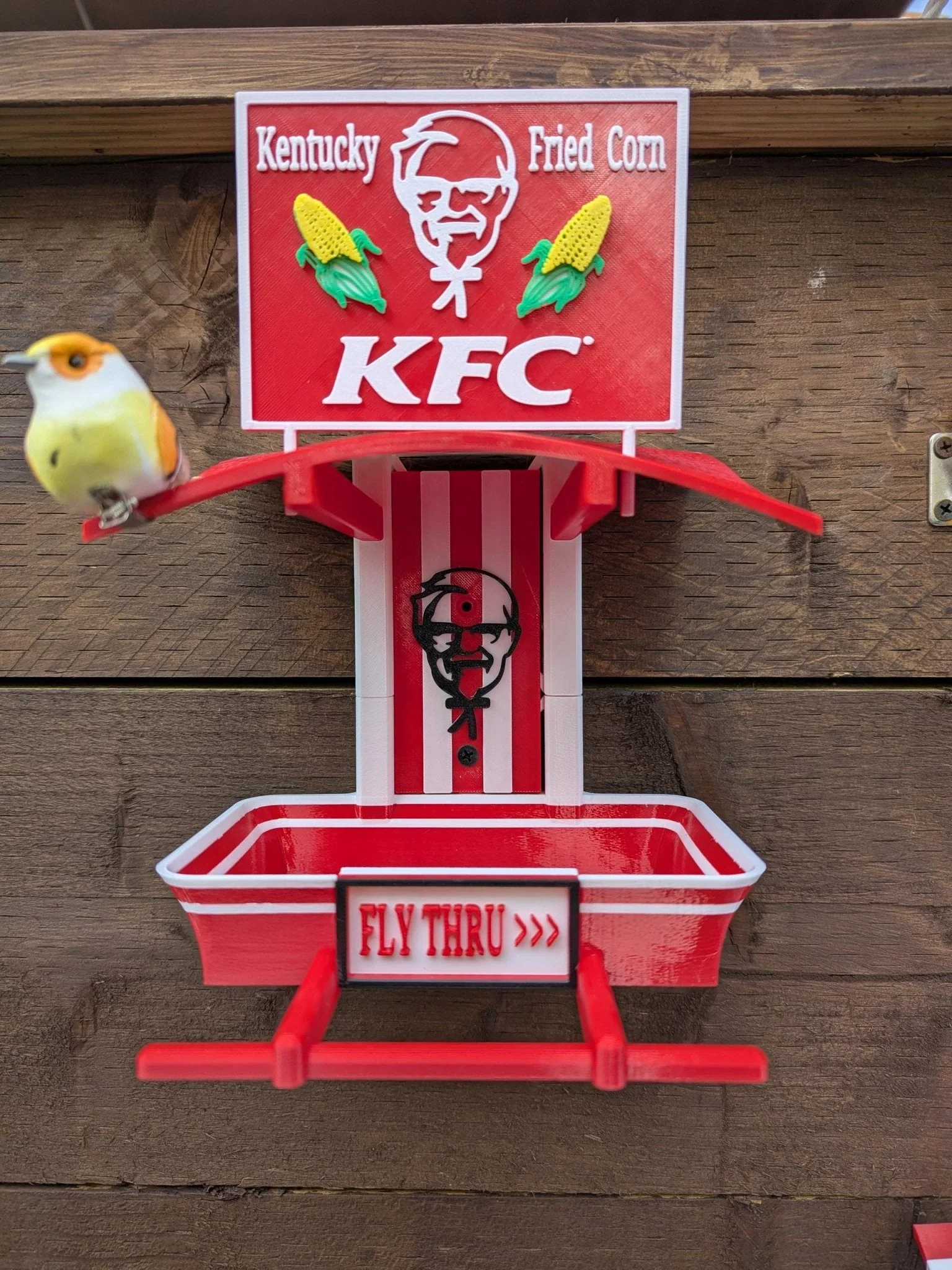 KFC Garden Bird Feeding Station - Garden bird seed feeder - quirky outdoor Decor - Wild Bird Food table - Image 6