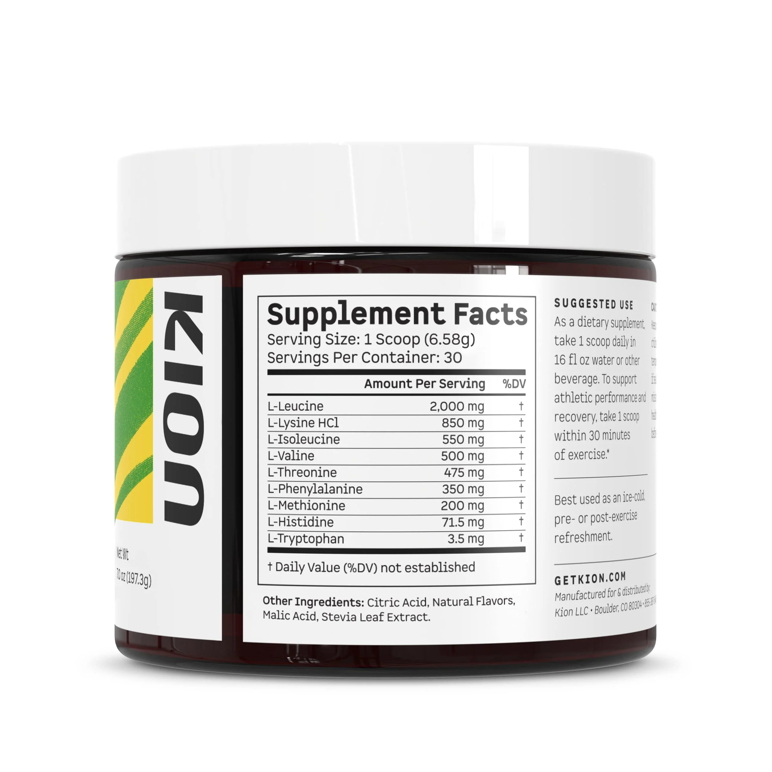 Kion Aminos Essential Amino Acids Powder | 30 Servings, Cool Lime, No Caffeine - Image 15