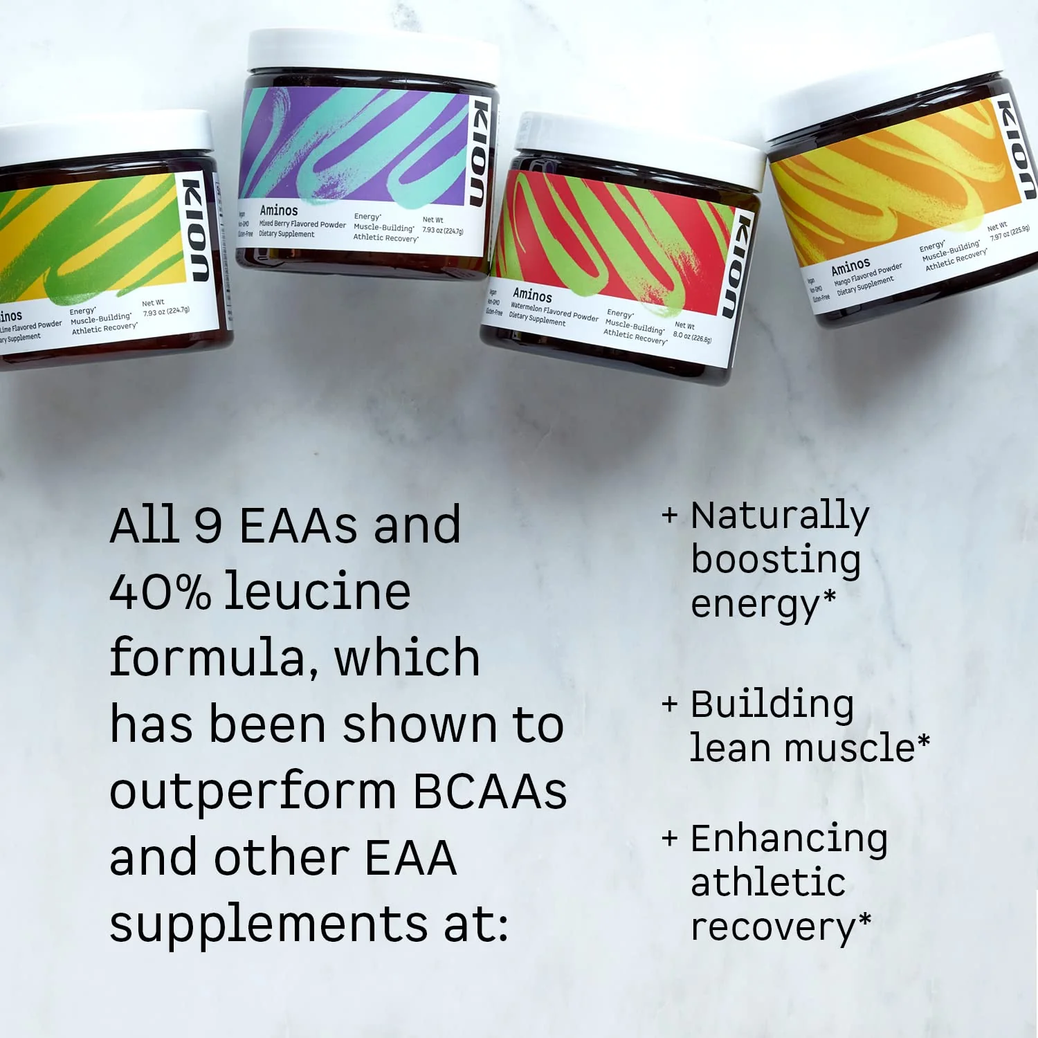 Kion Aminos – Essential Amino Acids Powder for Energy and Recovery (30 Servings) – Mixed Berry - Image 2