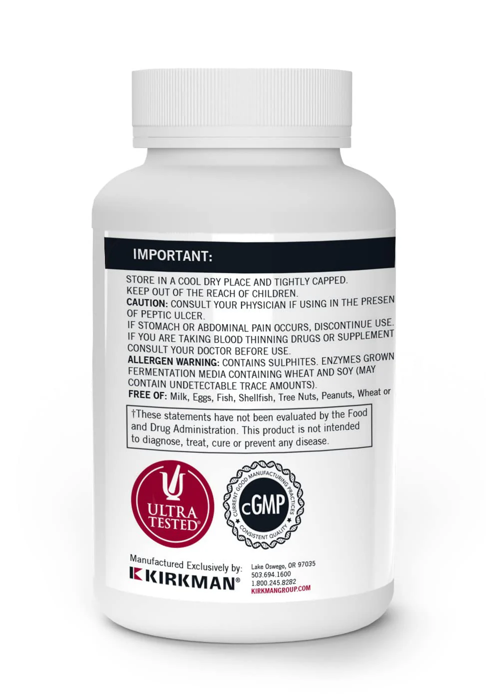 Kirkman Biofilm Defense Disruptor – Lipase & Glucoamylase Enzymes for Digestion | 60 Capsules - Image 4