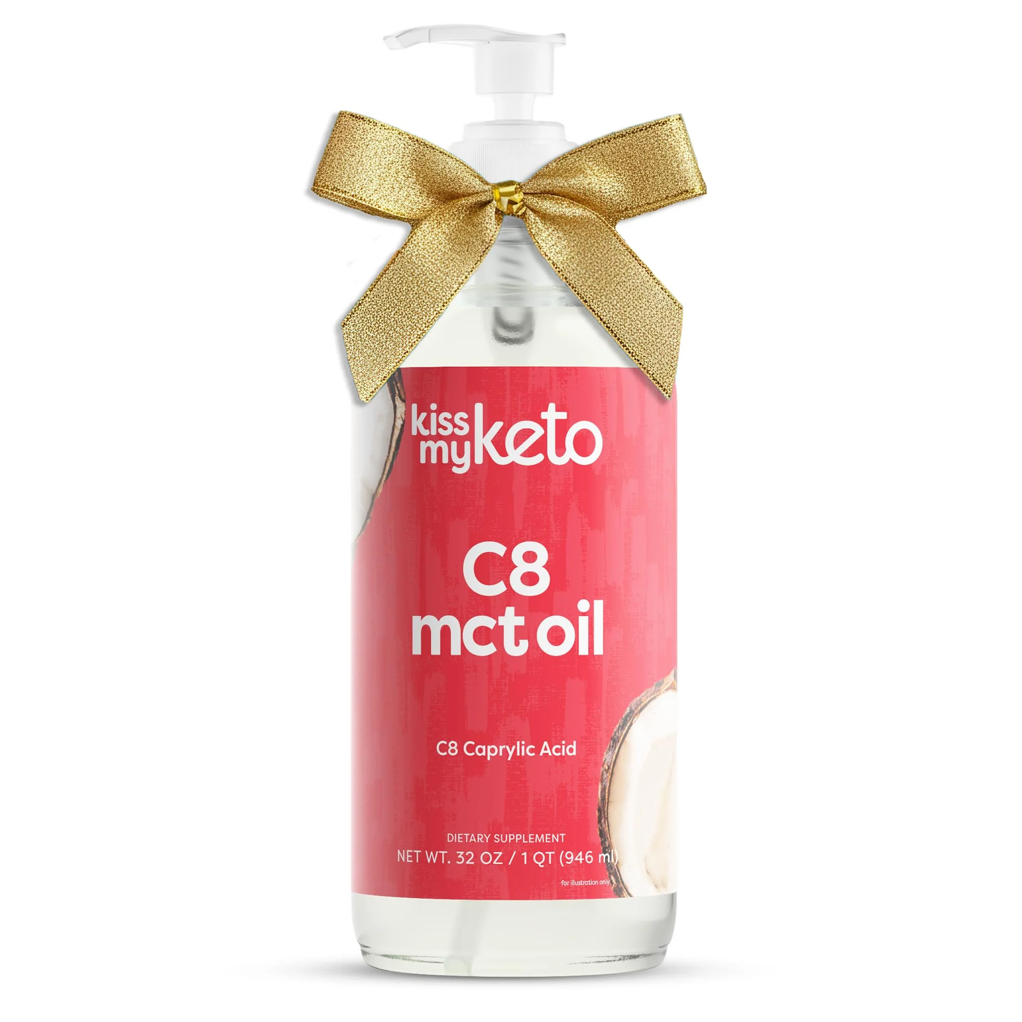 Kiss My Keto MCT Oil C8 – 32 oz with Pump | Pure Caprylic MCT Oil for Keto Energy - Image 10