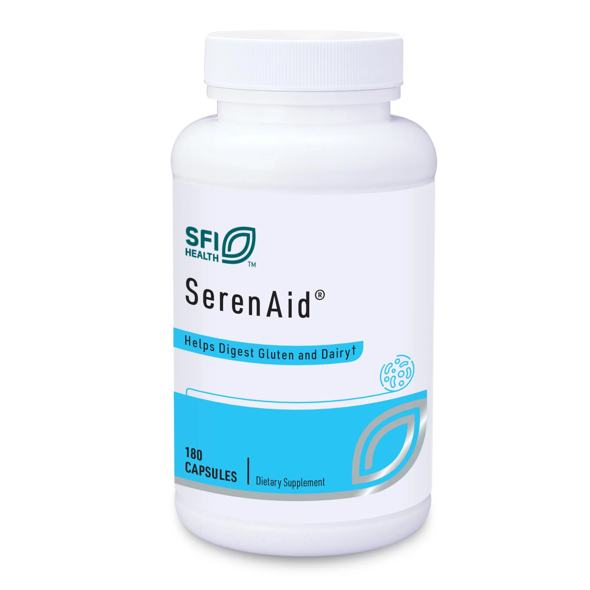 Klaire Labs SerenAid SFI Health - Vegetarian Digestive Enzymes with DPP-IV (180 caps) - Image 9