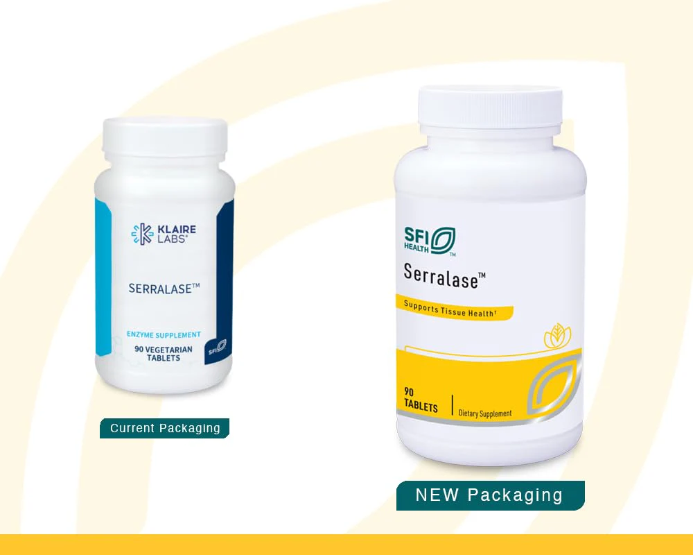Klaire Labs SFI Health Serralase - Vegetarian Proteolytic Enzyme Blend with Serratia Peptidase & Bromelain for Digestion, Sourced from Papaya & Pineapple, Hypoallergenic (90 Enteric Coated Tablets) - Image 8