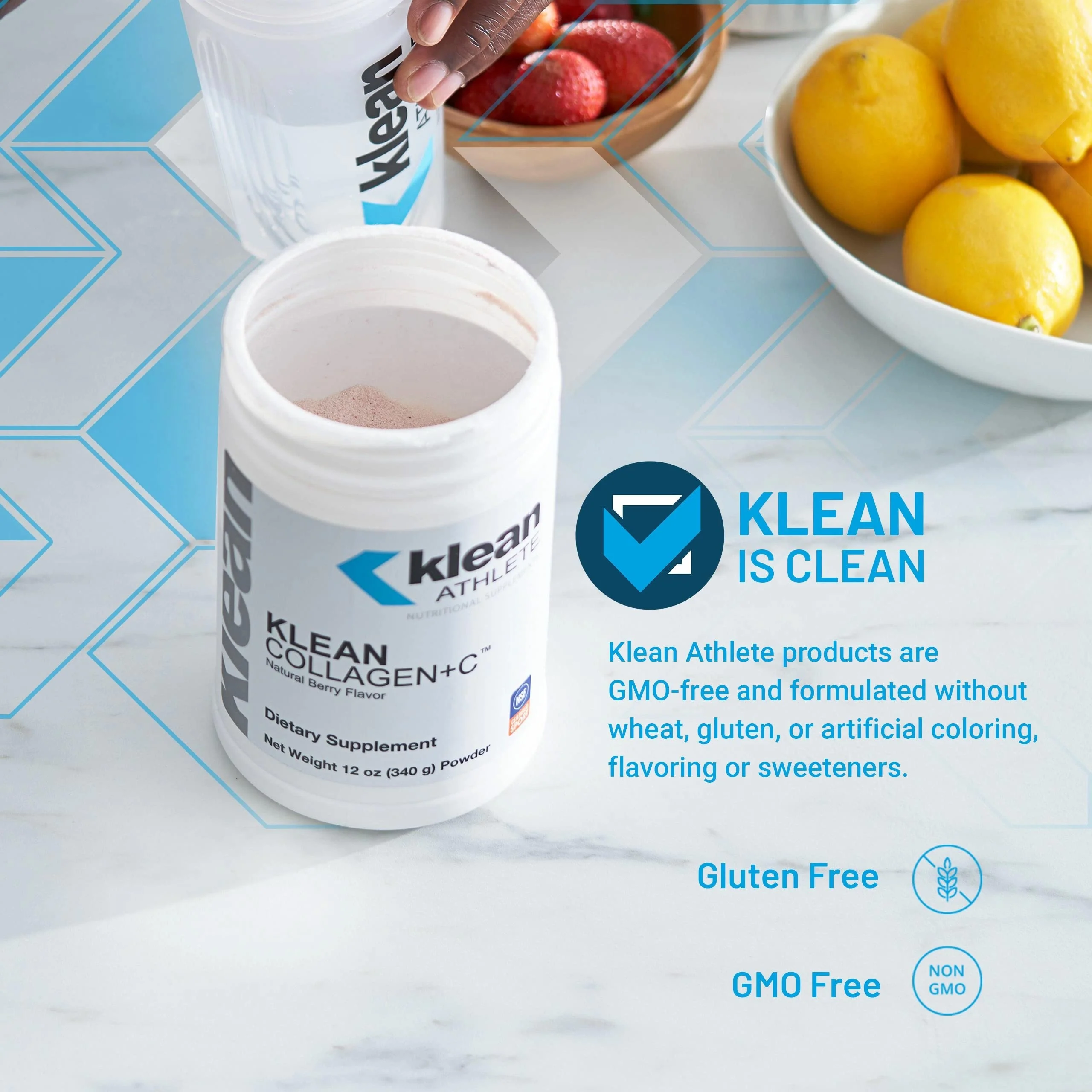 Klean Athlete Klean Collagen+C - Collagen Peptides with Vitamin C for Joint Support | 10.7 oz | Unflavored - Image 4