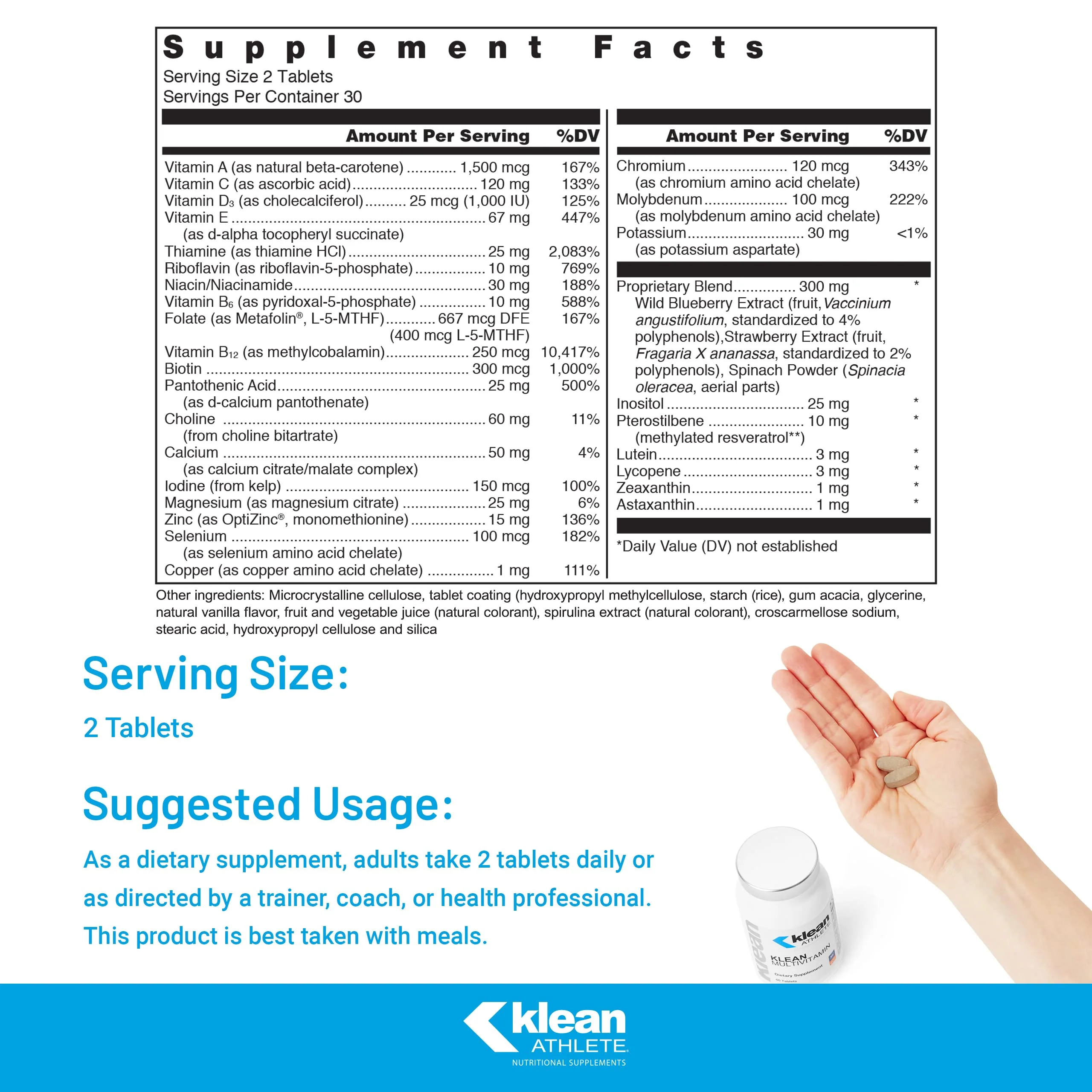 Klean Athlete Klean Multivitamin – Essential Nutrients, Antioxidants & NSF Certified for Sport | 60 Tablets - Image 11