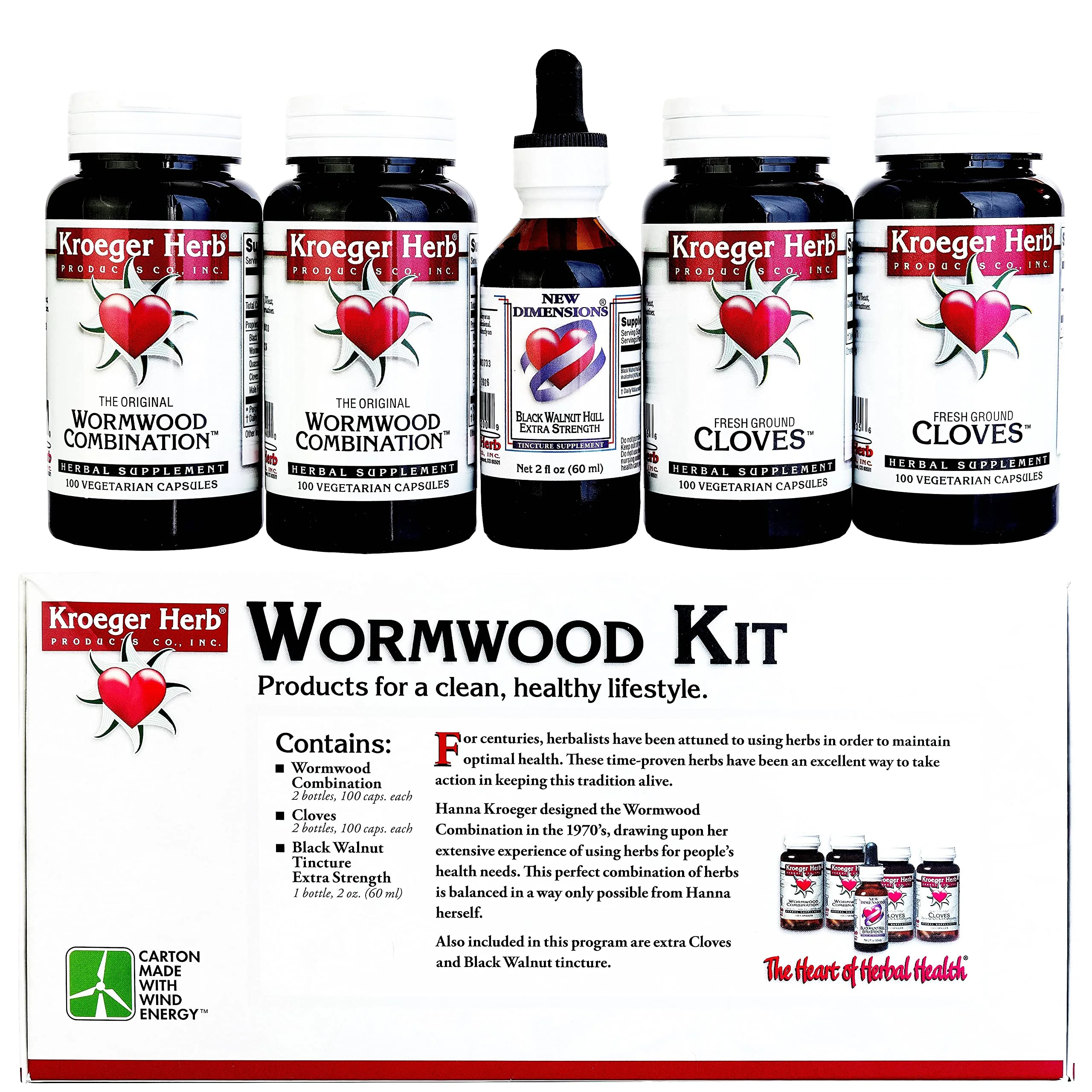 Kroeger Herb Wormwood Detox Kit – Capsules, Non-GMO & Gluten Free, Made in USA - Image 16