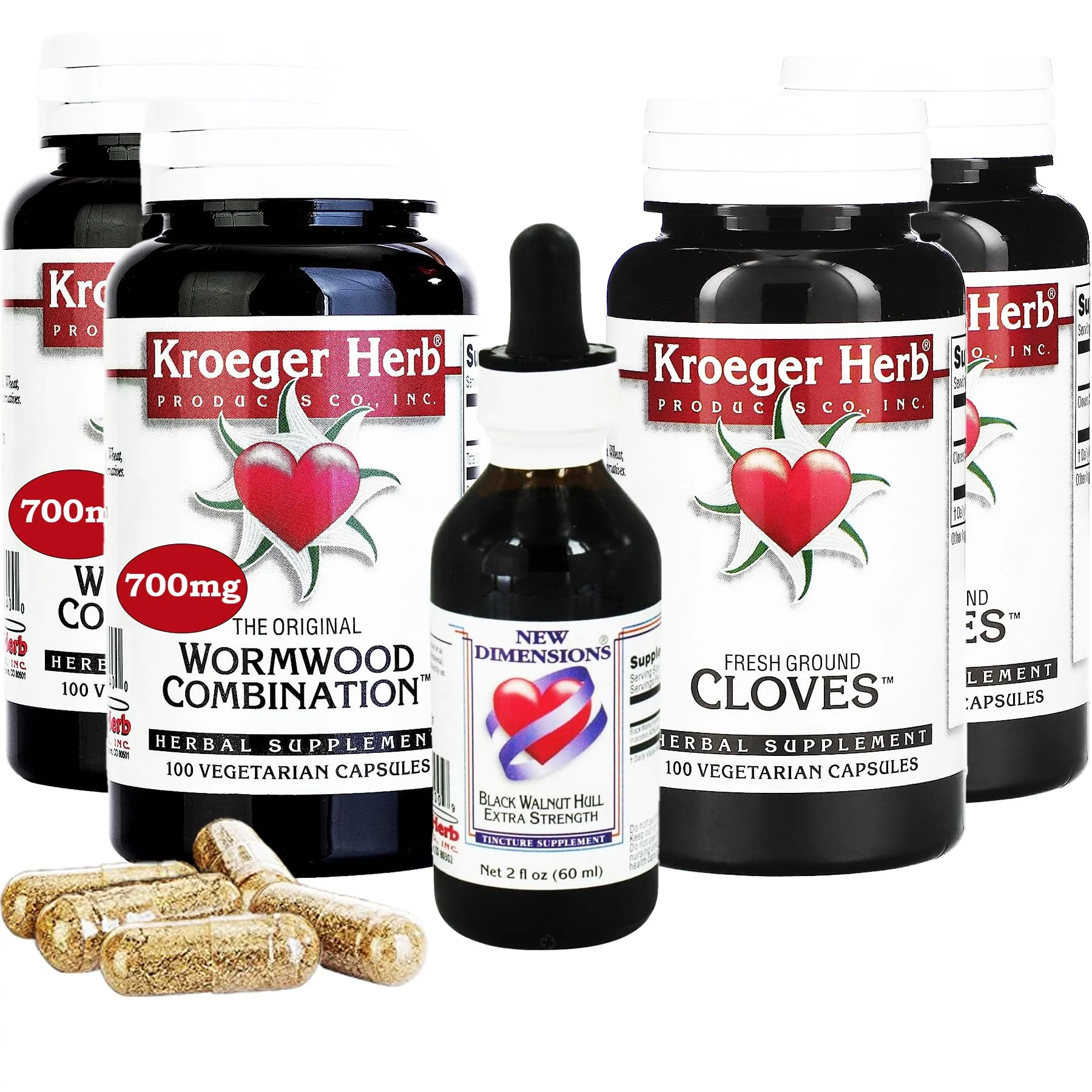 Kroeger Herb Wormwood Detox Kit – Capsules, Non-GMO & Gluten Free, Made in USA - Image 4