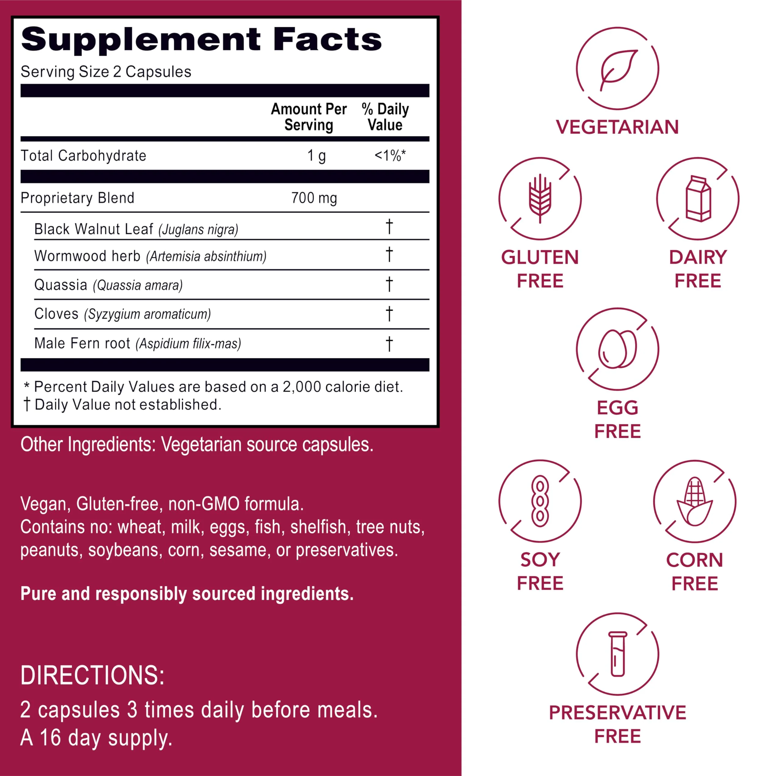Kroeger Herb Wormwood Detox Kit – Capsules, Non-GMO & Gluten Free, Made in USA - Image 5