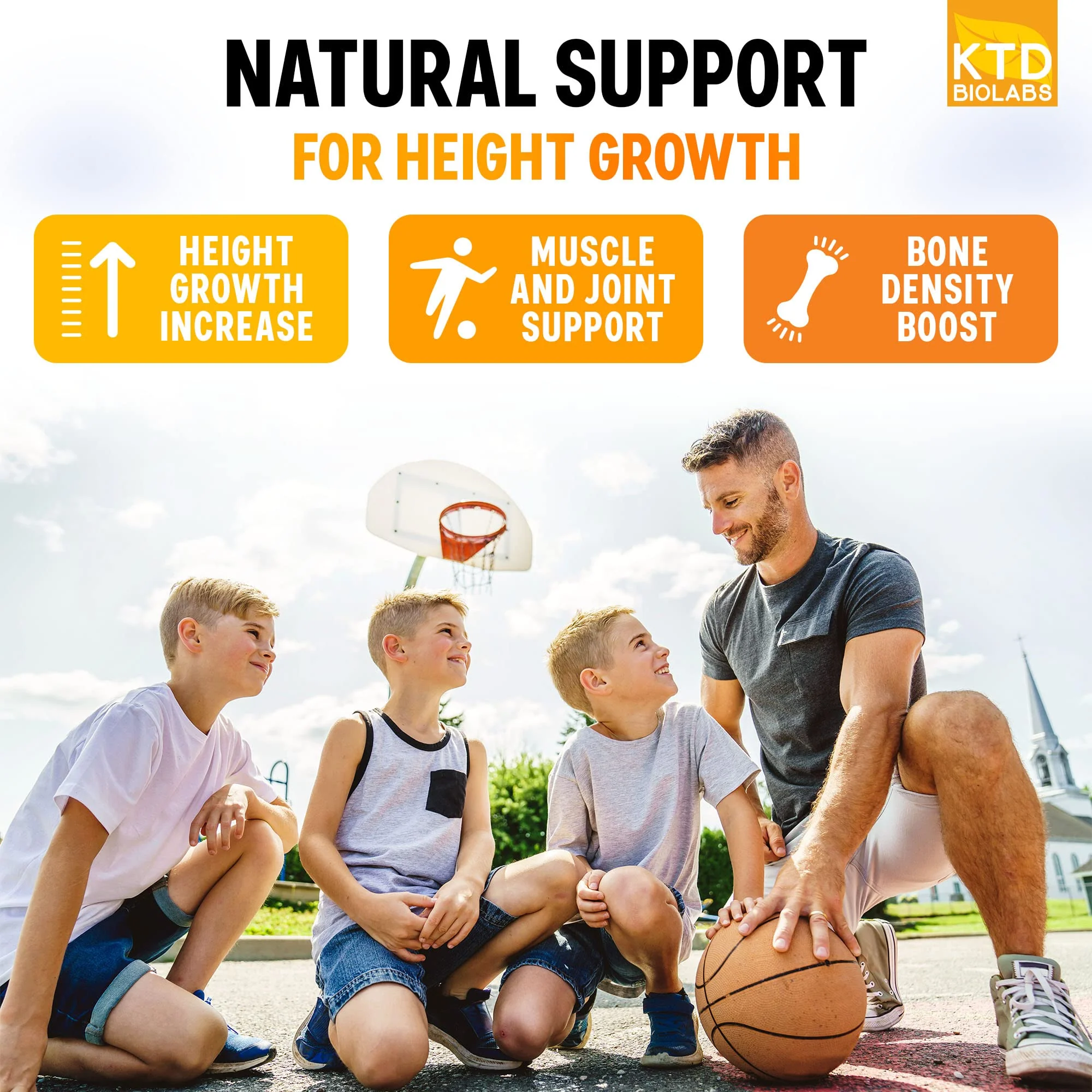 KTD BIOLABS Height Growth Maximizer – Pack of 2 | Made in USA | Natural Height Growth Pills for Teens & Adults - Image 3