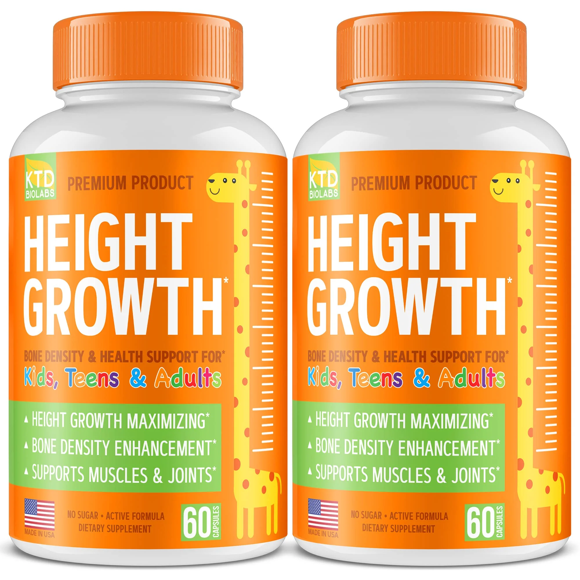 KTD BIOLABS Height Growth Maximizer – Pack of 2 | Made in USA | Natural Height Growth Pills for Teens & Adults - Image 7