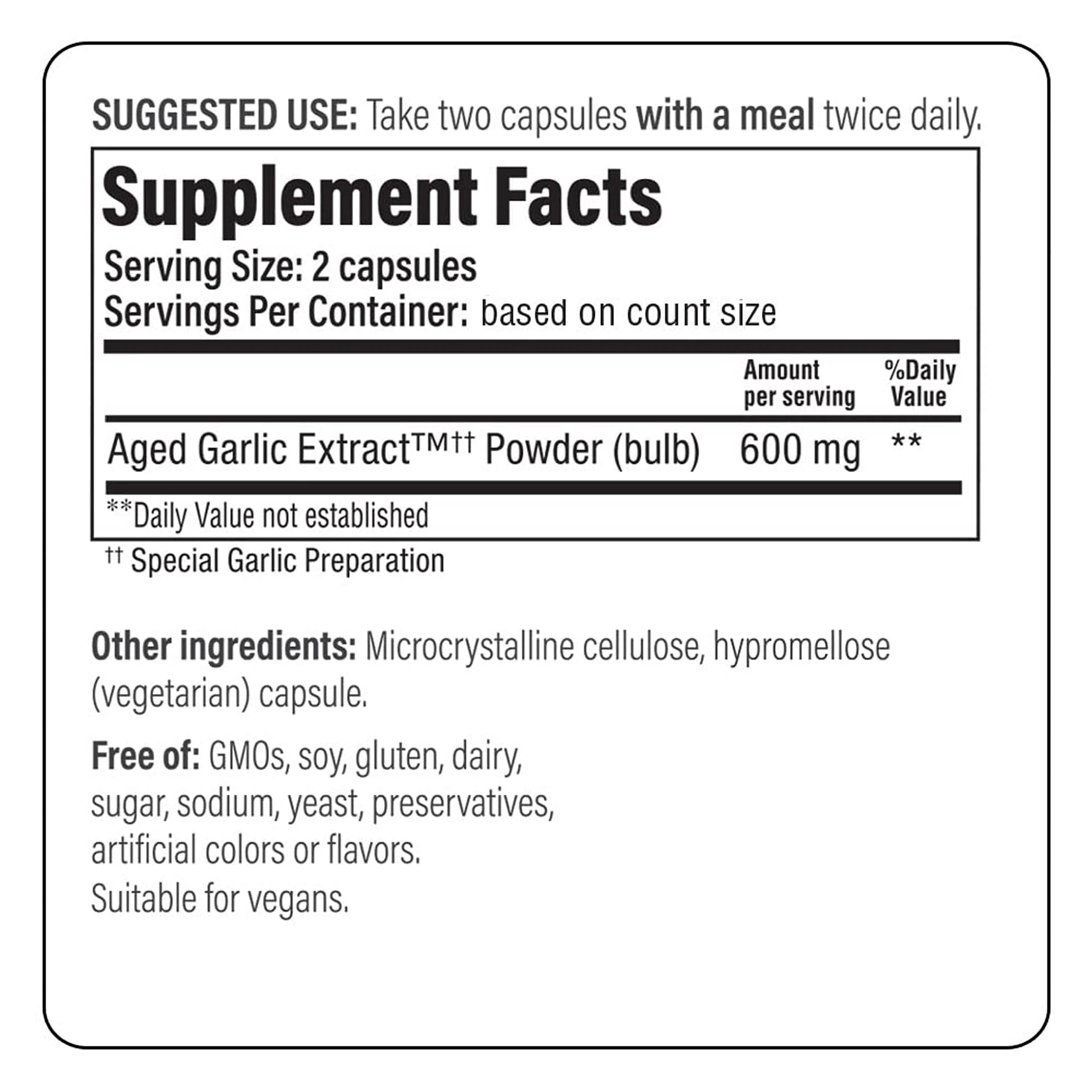 Kyolic Aged Garlic Extract Formula 300 – Cardiovascular Health, Vegan, 360 Capsules - Image 2