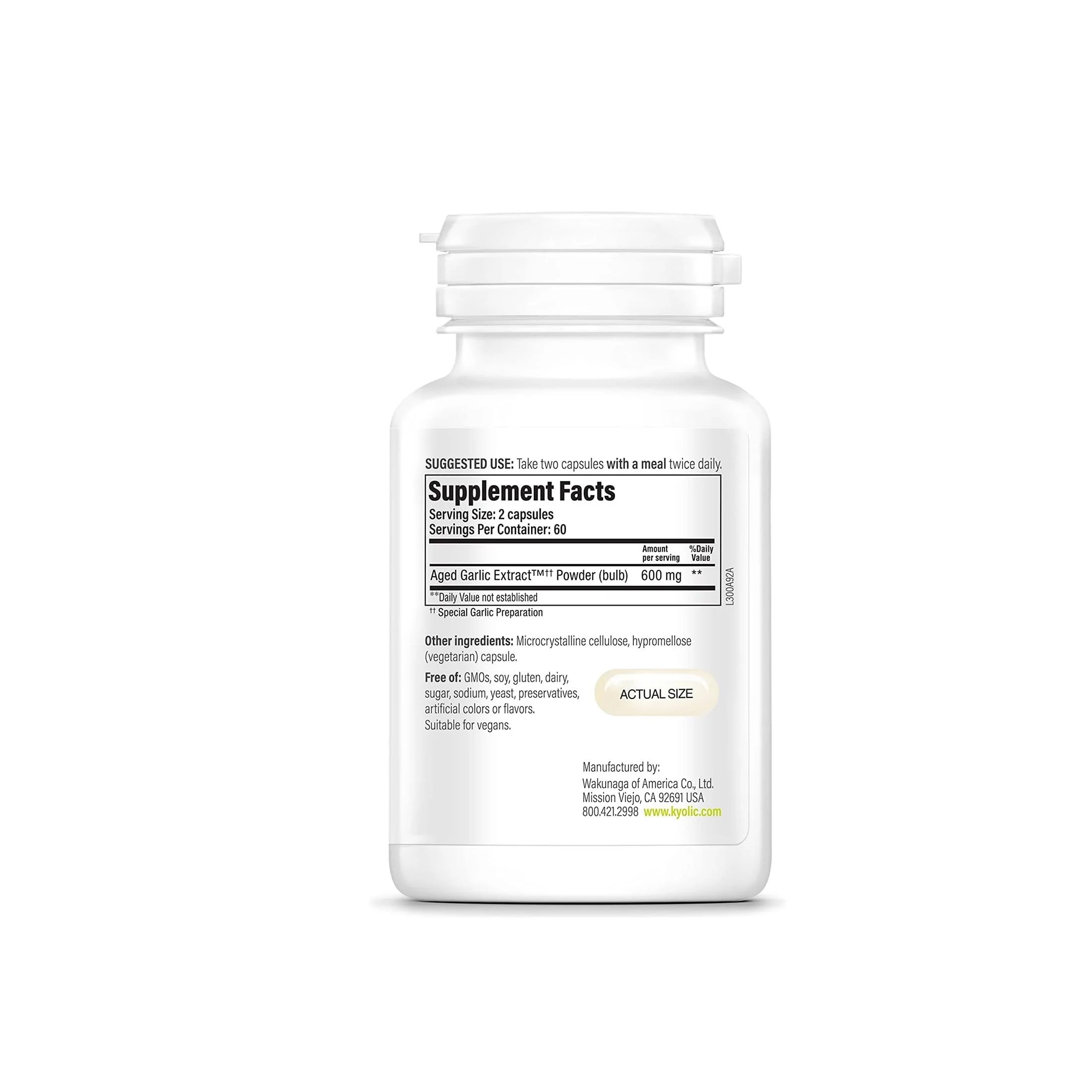 Kyolic Aged Garlic Extract Formula 300 – Cardiovascular Health, Vegan, 360 Capsules - Image 4