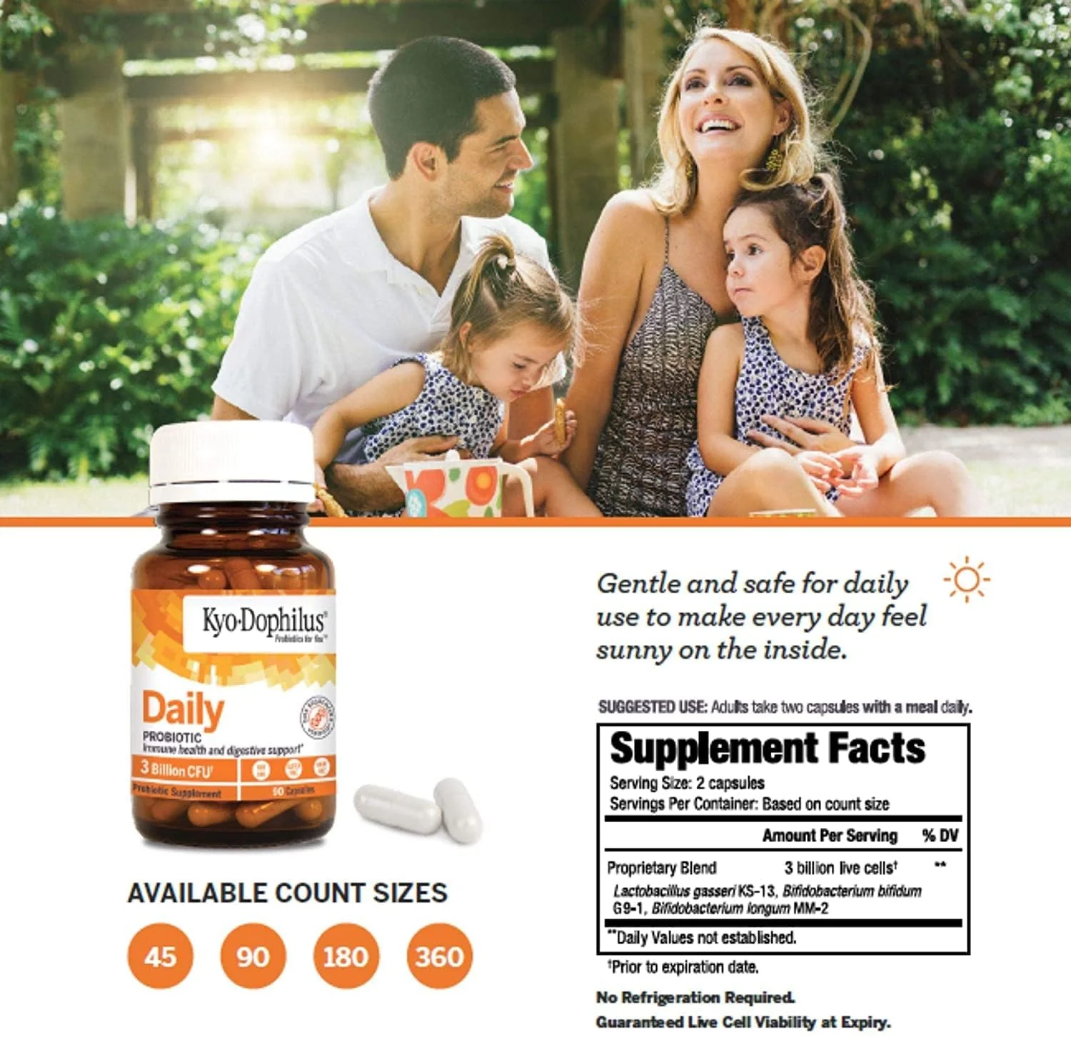 Kyolic Kyo-Dophilus Daily Probiotic, Immune Health & Digestive Support*, 360 Capsules - Image 3