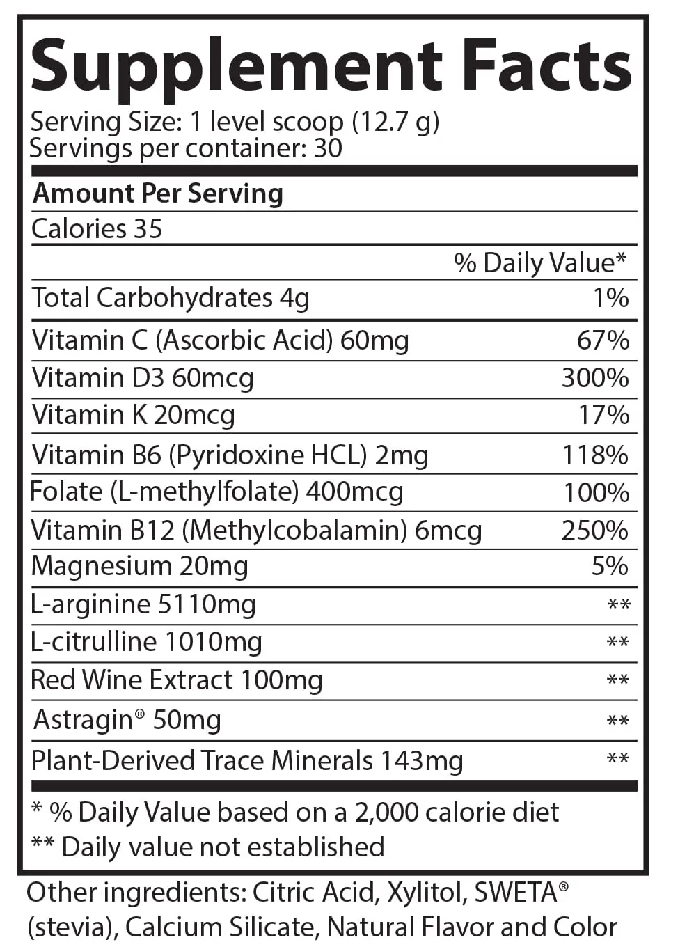 L-arginine Plus - 5110mg L-Arginine & 1010mg L, 13.4 oz | Nitric Oxide Booster - Image 2