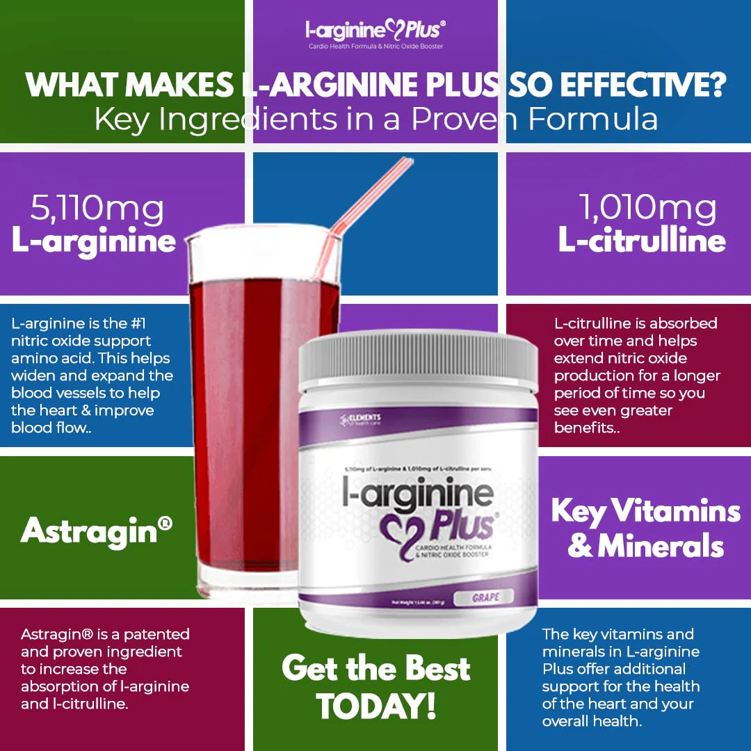 L-arginine Plus - 5110mg L-Arginine & 1010mg L, 13.4 oz | Nitric Oxide Booster - Image 8
