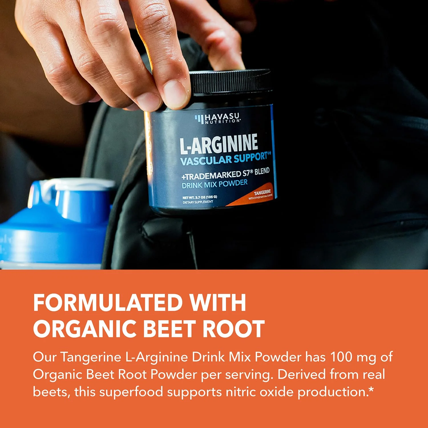 L-Arginine Powder – Tangerine Flavor with L-Citrulline & Beet Root | 30 Scoops - Image 5