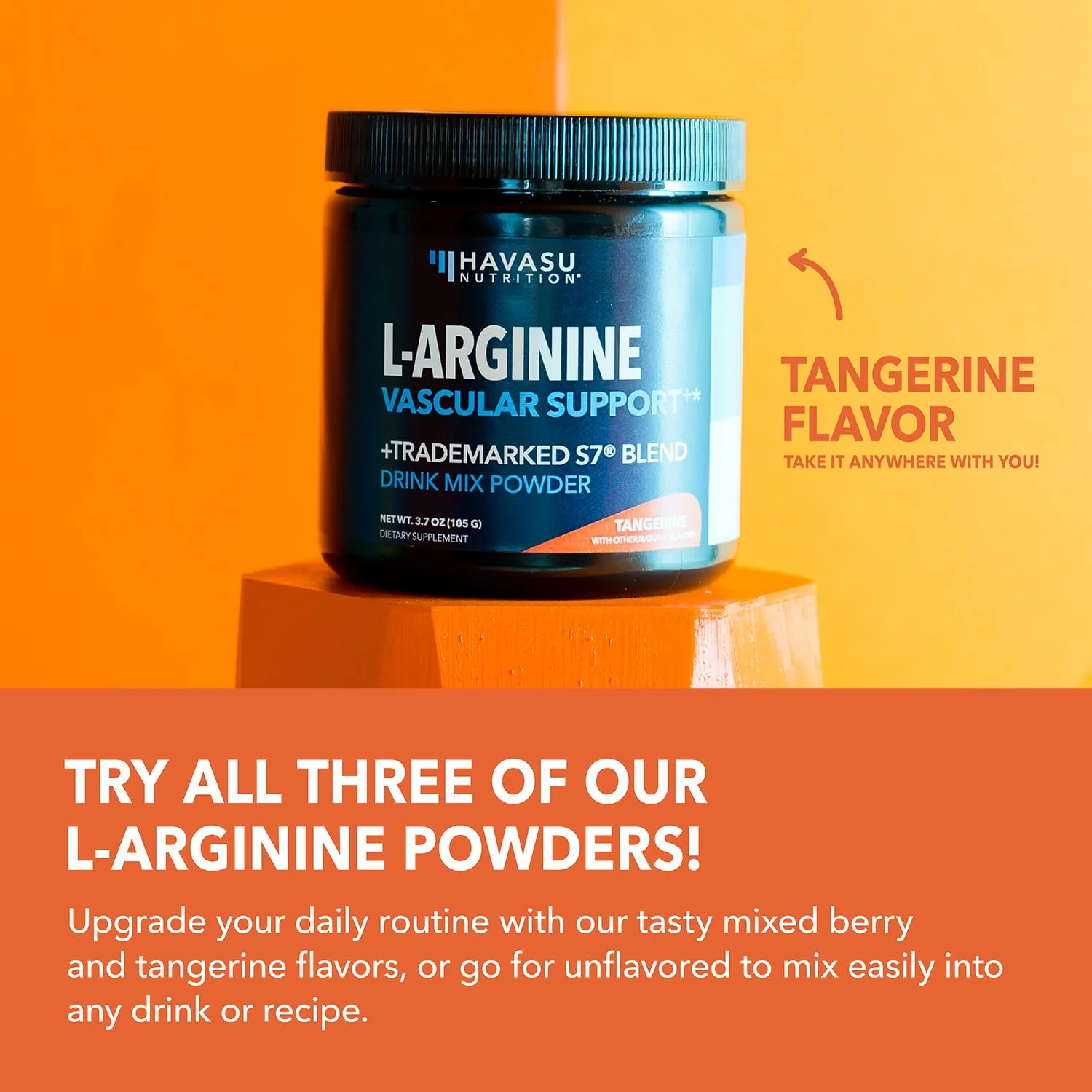 L-Arginine Powder – Tangerine Flavor with L-Citrulline & Beet Root | 30 Scoops - Image 6