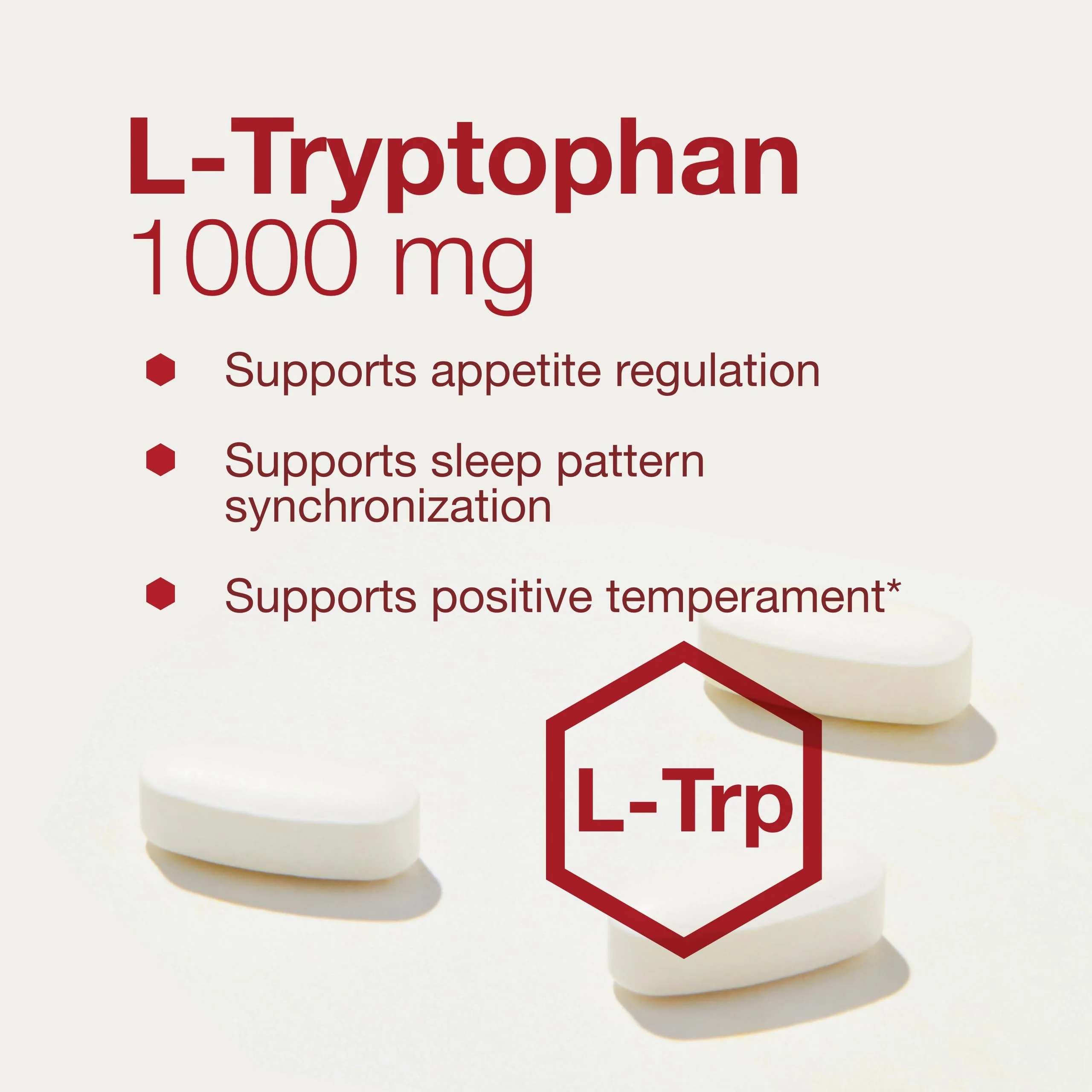 L-Tryptophan 1000mg - Sleep Support by Protocol for Life Balance (60 Tabs) - Image 4