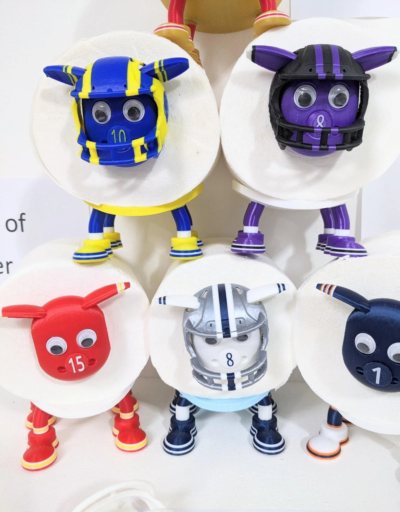 LA Rams American football sheep spare toilet roll holder, NFL Gift - Image 9