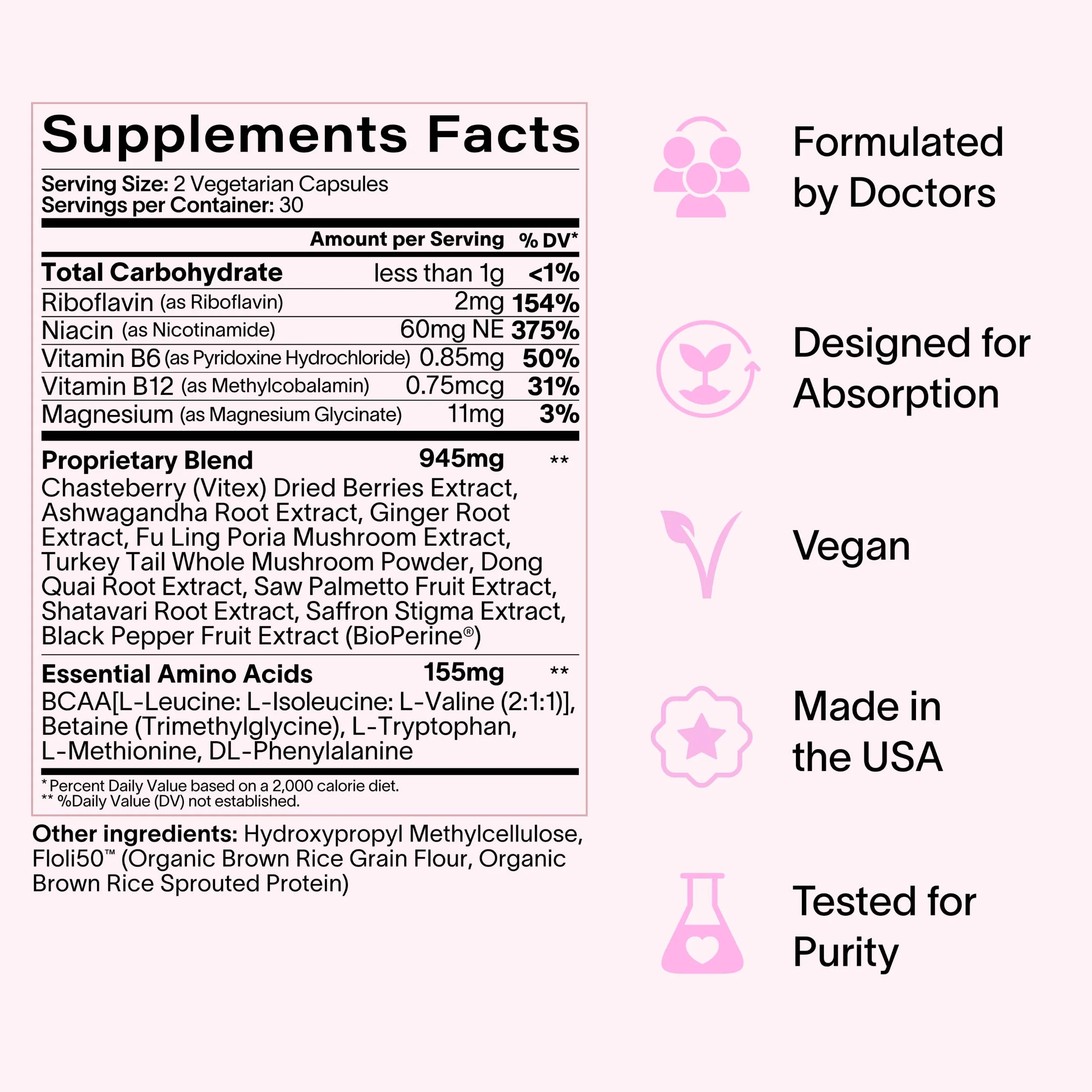Ladywell Daily Hormone Balance Capsules | Natural Cycle Support for Women | 60 Ct - Image 6