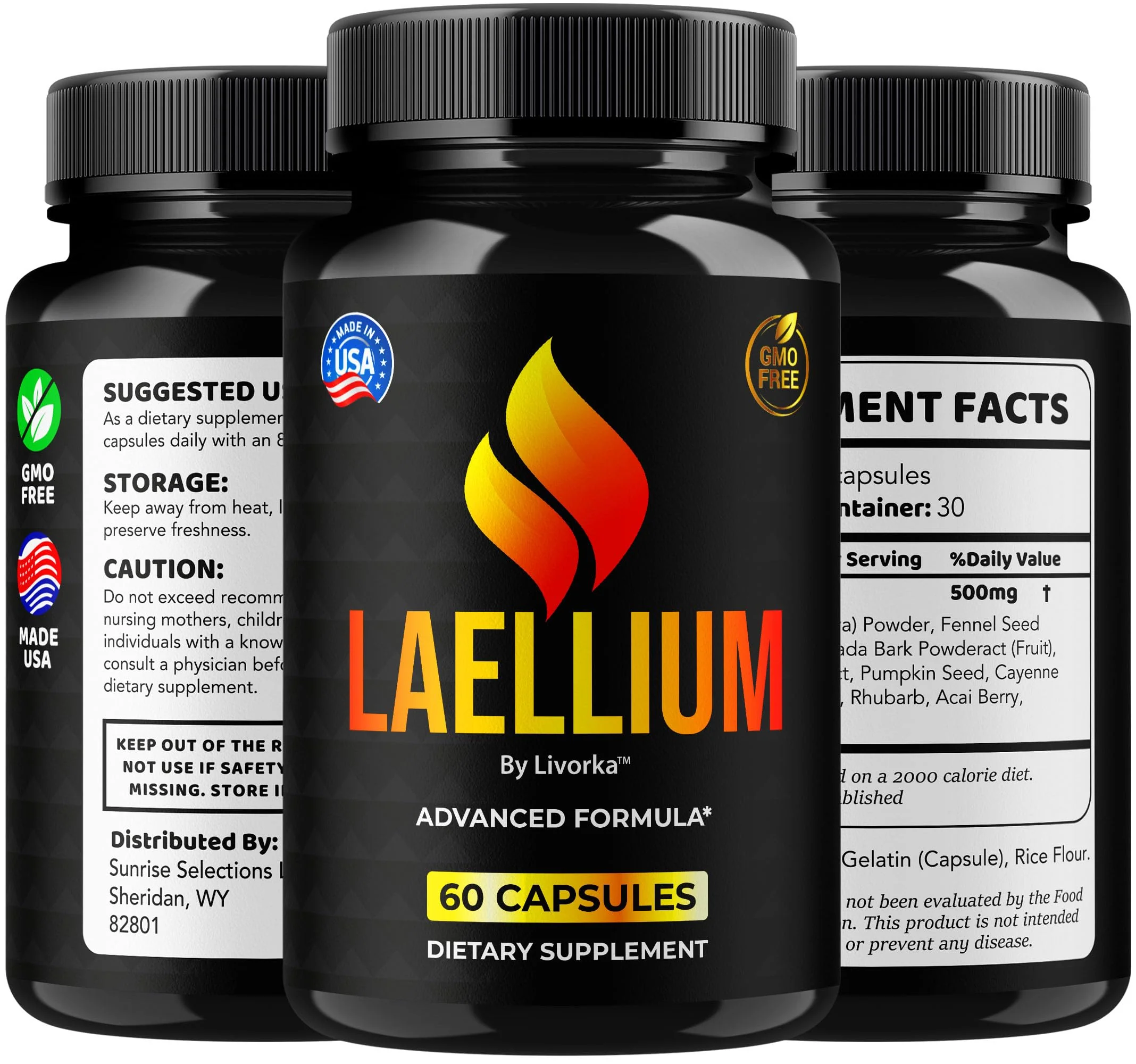 Laellium Pro Pills 5 Pack – All-Natural Daily Formula | LIVORKA Capsules, 300 Capsules - Image 4