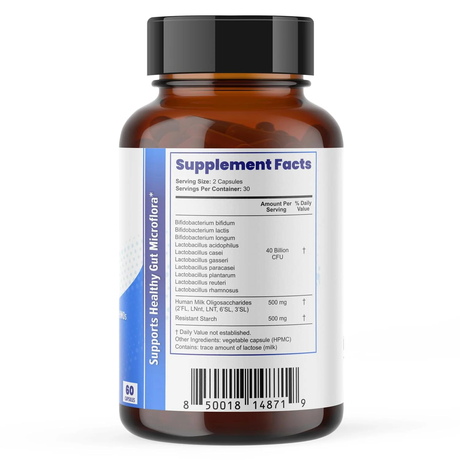 Layer Origin SuperHMO Synbiotic Capsules – 60 Count with 5 HMO Prebiotics & 40 Billion CFU Probiotics - Image 7