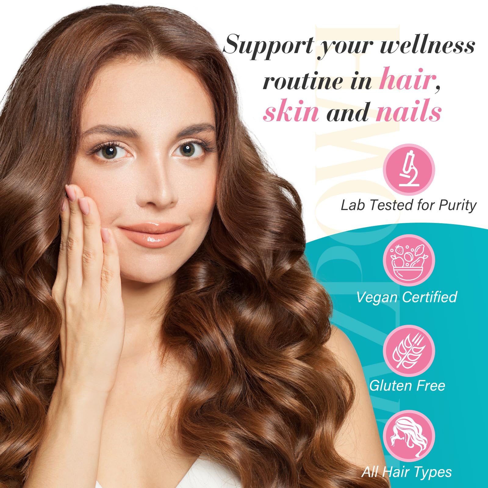 Lazpowfi Biotin Gummies – Vegan Vitamin B7 for Hair, Skin & Nails | 60-Day Two-Pack, Strawberry - Image 14