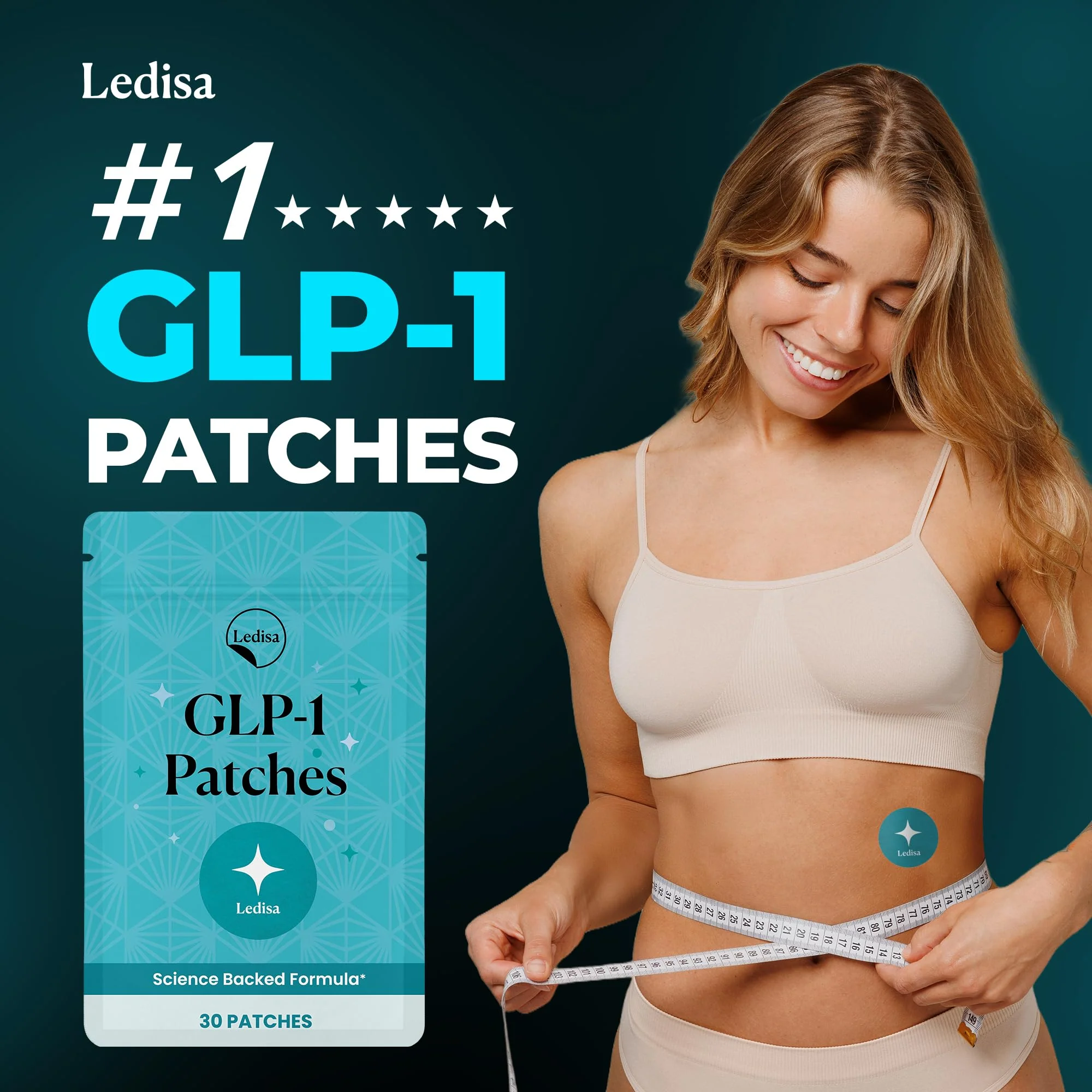 Ledisa GLP-1 Patches for Women & Men | Berberine, L-Glutamine & Garcinia Cambogia - Image 2