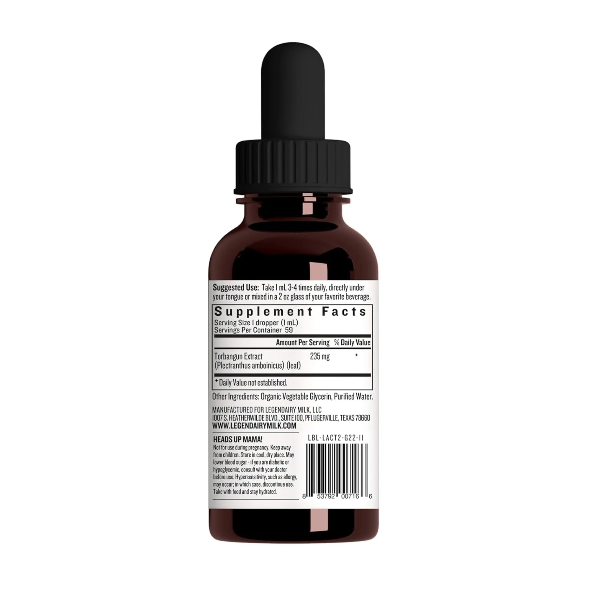 Legendairy Milk Lactivist Drops – Organic Torbangun for Lactation | Alcohol-Free, Made in USA, 2 fl oz - Image 8
