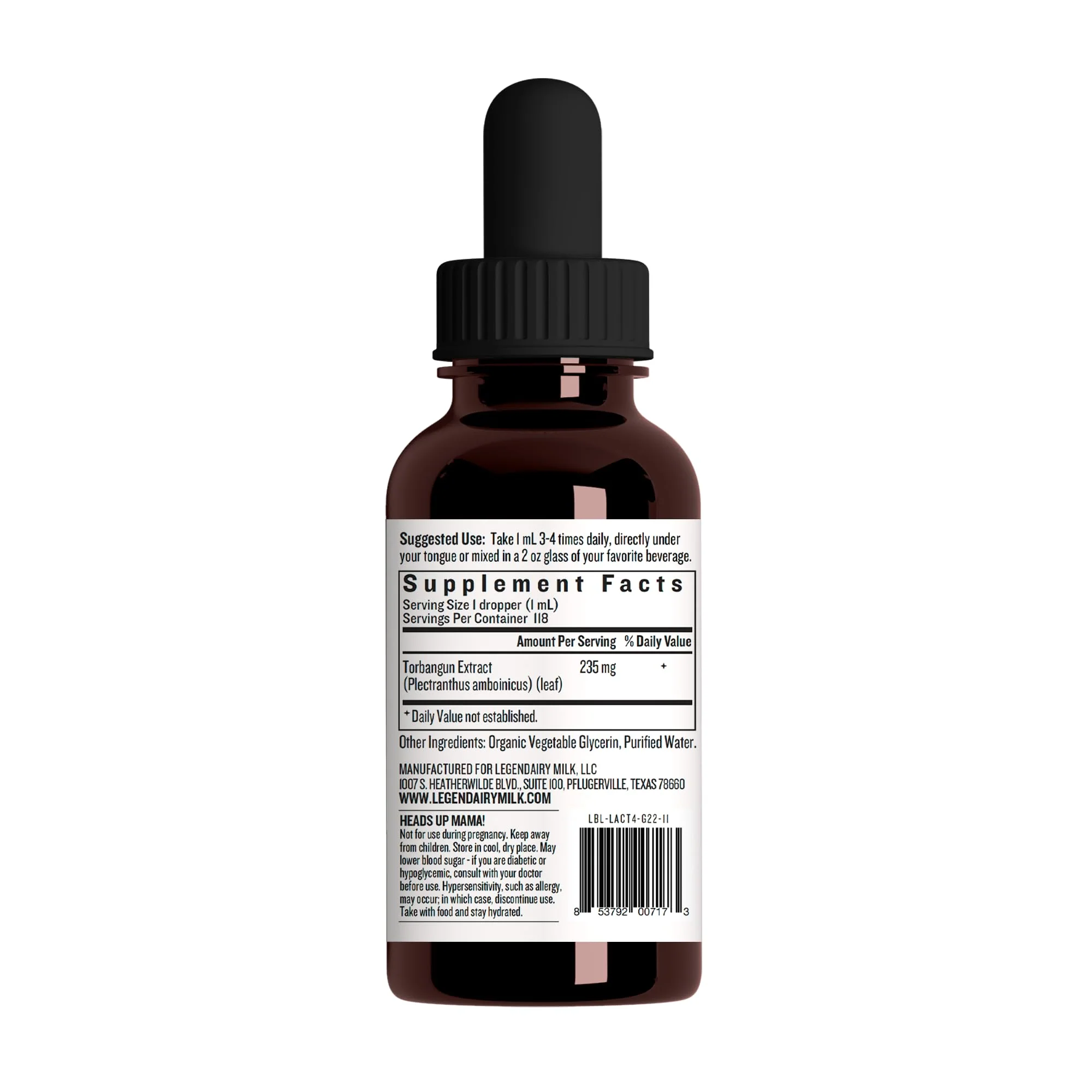 Legendairy Milk Lactivist Drops – Organic Torbangun Lactation Support, Alcohol Free, Made in USA - Image 2