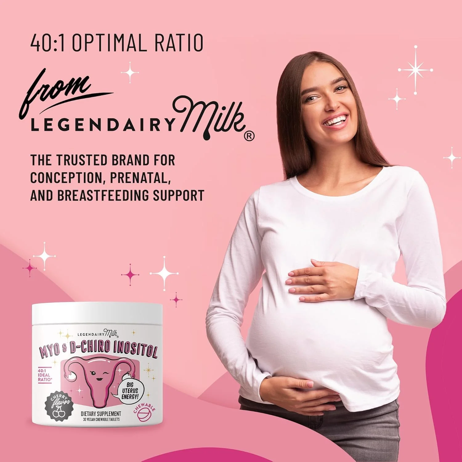 Legendairy Milk Pure Inositol Chewable Tablets 40:1 | Hormonal Balance & Fertility Support (90-Day Pack) - Image 11