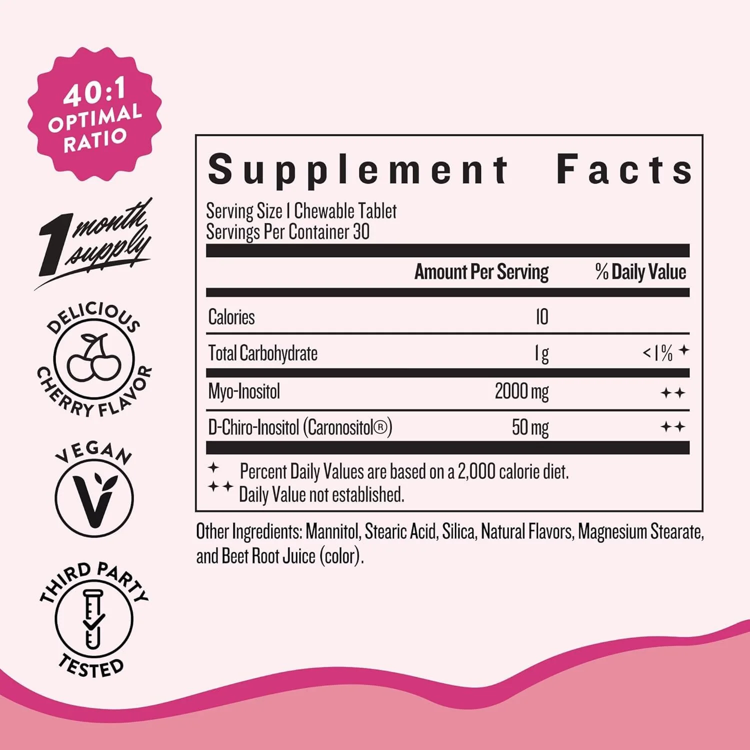 Legendairy Milk Pure Inositol Chewable Tablets 40:1 | Hormonal Balance & Fertility Support (90-Day Pack) - Image 2