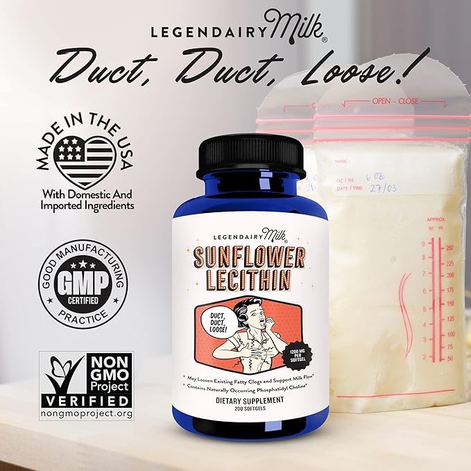 Legendairy Milk Sunflower Lecithin 1200mg – Lactation Support (200 Softgels x2, USA Made) - Image 2